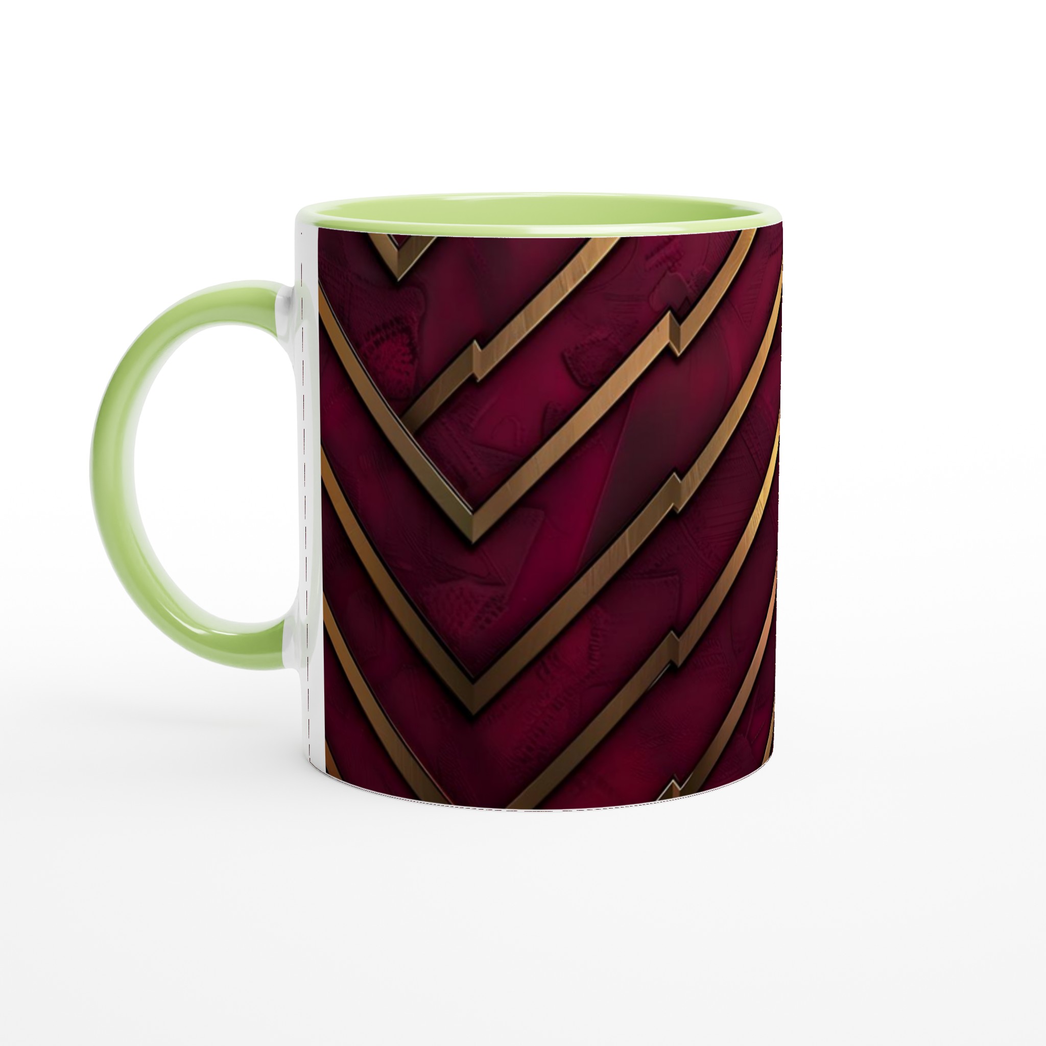 Elegant Keramikmugg: Röd & Guld Zigzag Design – 11 oz premiummugg i ditt val av färg 7 7aedae68-d000-4fe5-8f2d-4dc5dc0d3072