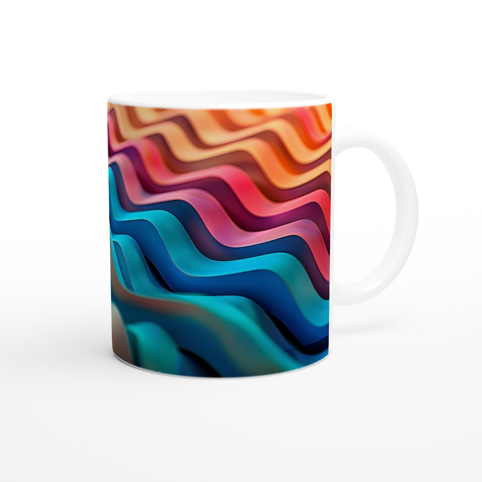 Abstrakt Vågformad 11oz Keramisk Mugg – Färgglad Design för en Unik Kaffeupplevelse 9 7b22a558-a0e7-4404-bab7-133cb0a6bd19