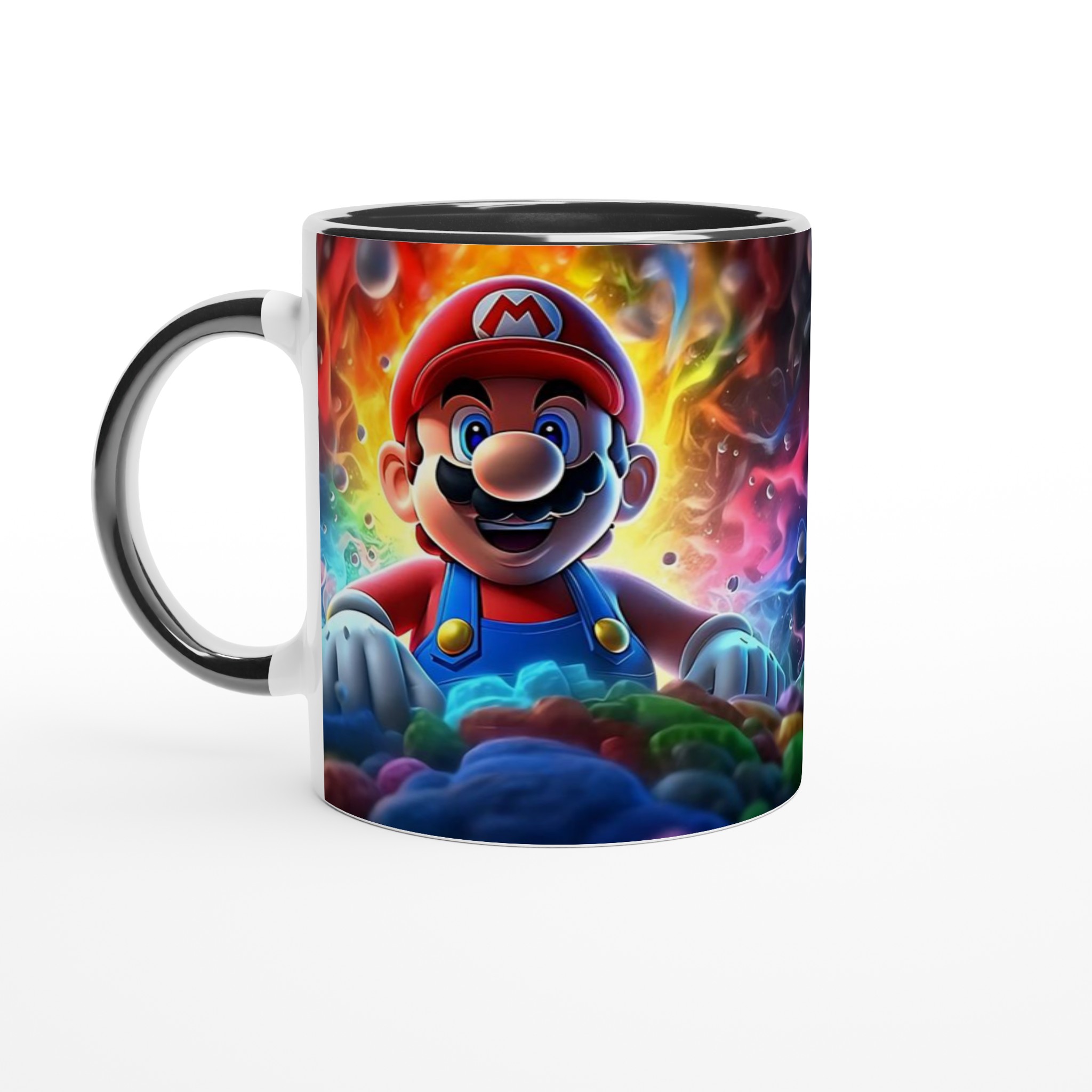 Vit 11oz keramisk mugg med färgstarkt spelande Mario-motiv – välj din keramikfärg för extra personlighet 4 7b2cf8c9-801a-443c-806b-444cb480e357