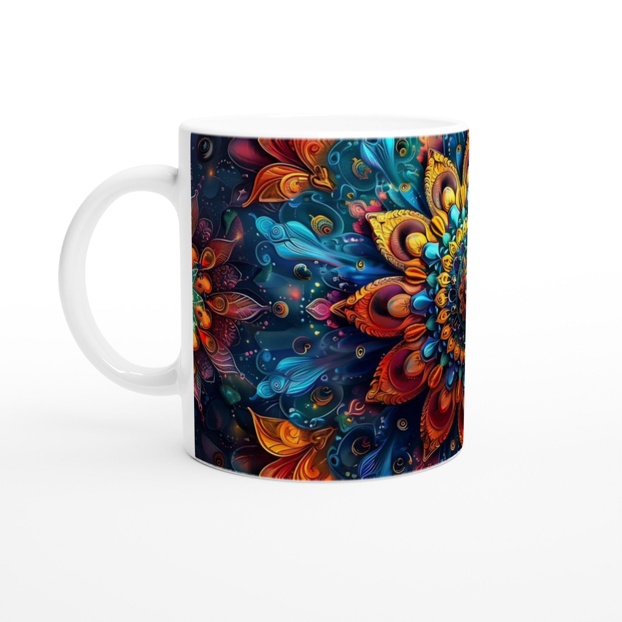Kosmisk Mandala Keramisk Mugg – Konstnärlig Kaffekopp med Levande Mönster, Välj Din Färg! 1 7b2da484-554c-4d84-915f-d0a372221b83