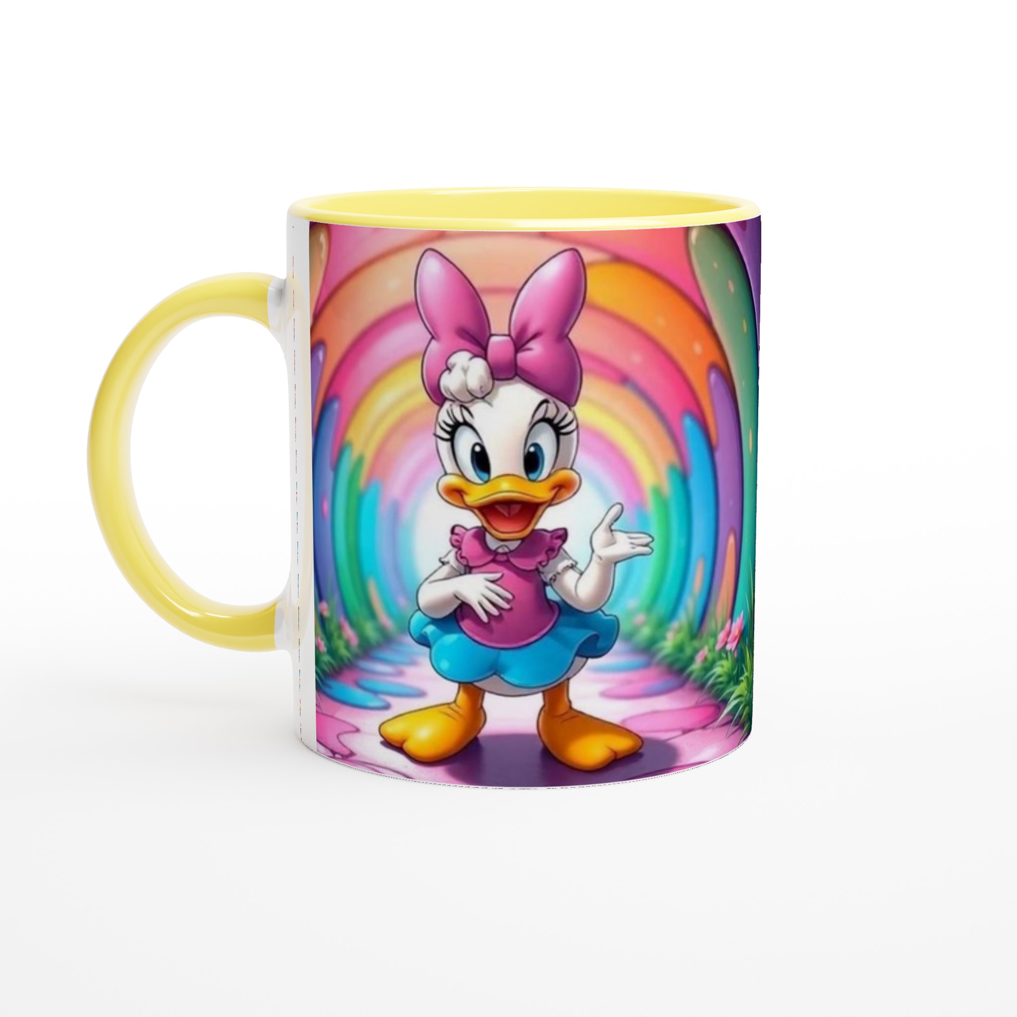 Vit 11oz keramisk mugg med lekfullt färgglatt motiv i rosa och blått – välj din favoritfärg 3 7b5557f8-874a-478c-9e19-a43526fde8ad