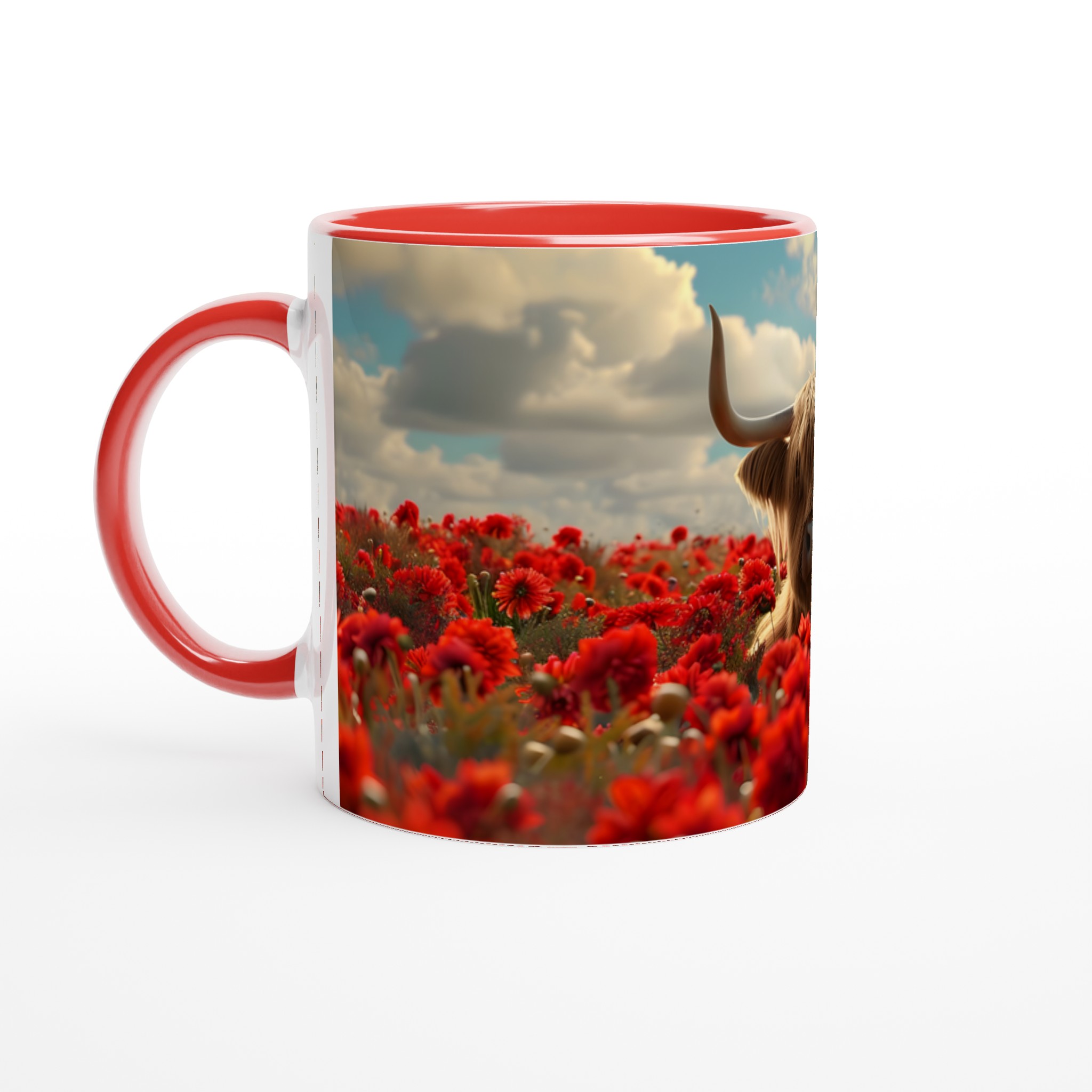 Highland Ko Mug – Charmig Illustration i Röd Vallmoäng – Välj bland 7 Färgstarka Muggar 5 7b602b07-185b-4cb0-b2a9-ac7031fd7202