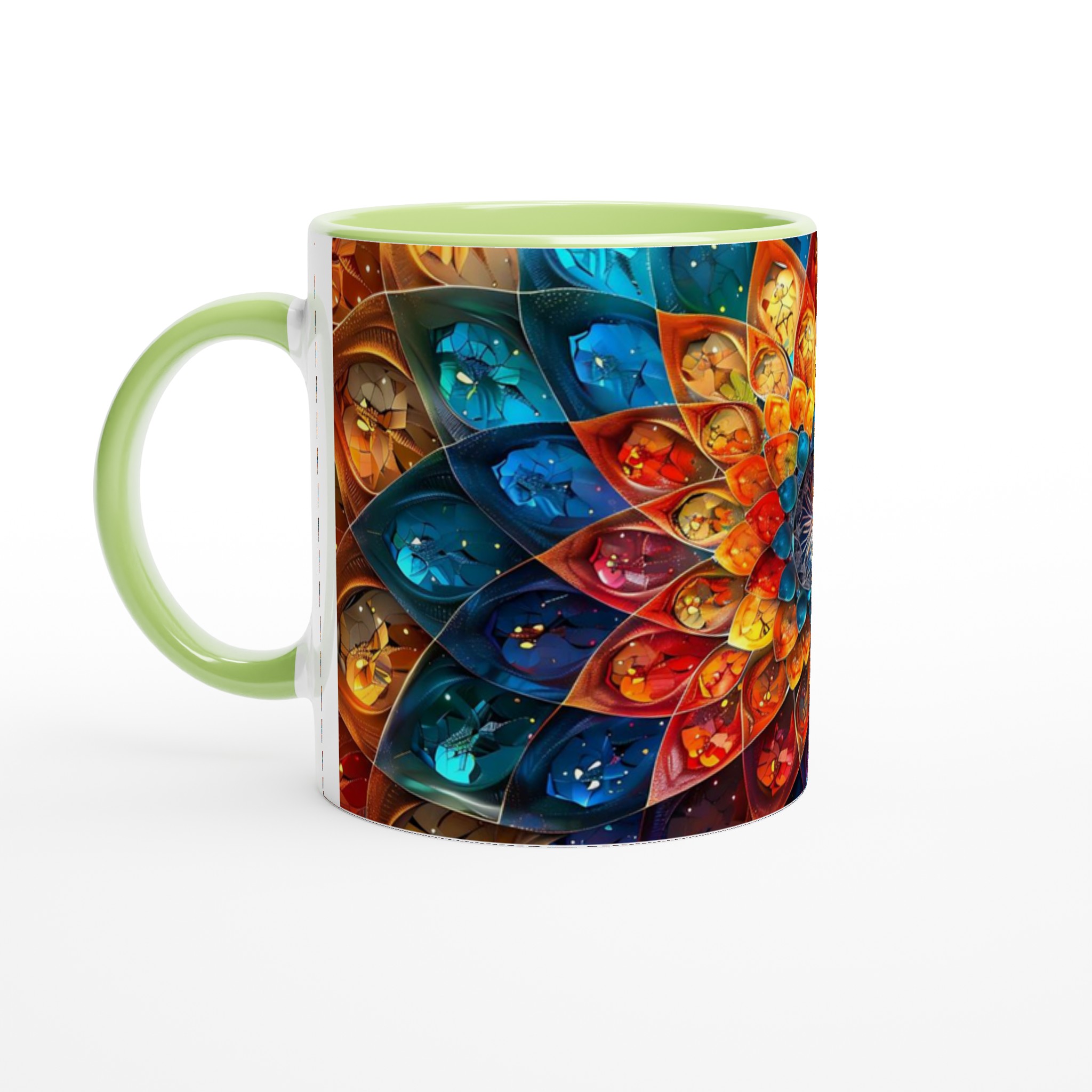 Abstrakt Mandala Keramikmugg - 11oz, Levande Färgexplosion för Din Kaffestund 7 7b95ae6e-339a-4c49-8ee9-e1f76847243a
