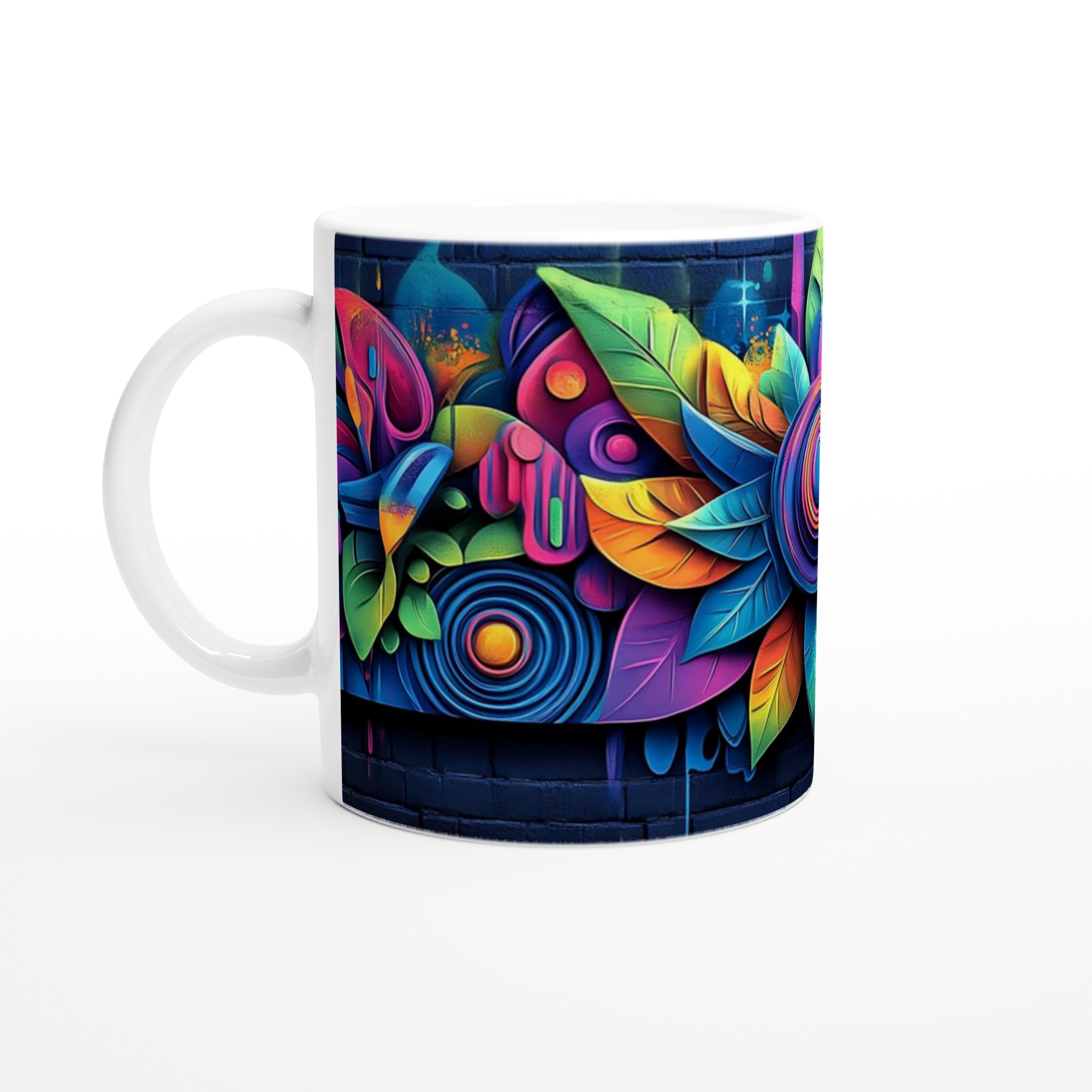 Abstrakt Färgprakt Mugg – 11oz Keramikmugg i ditt Val av Sju Livfulla Kulörer 1 7ba752b4-f42b-4f55-b6d1-435ed5257269