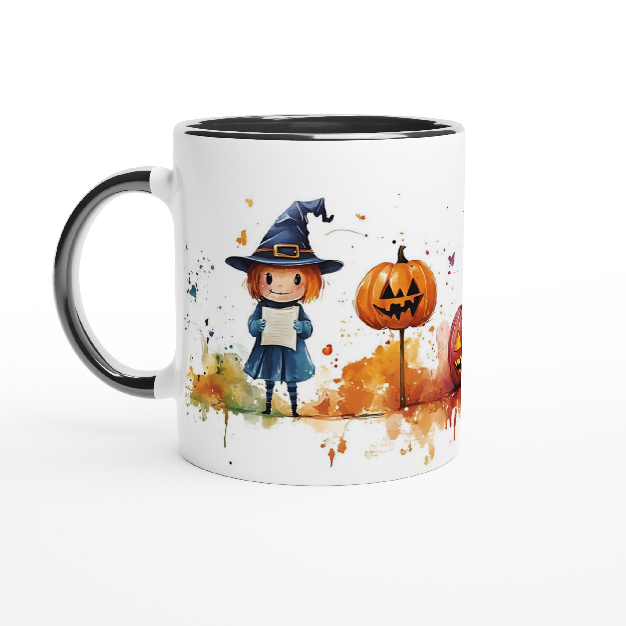 Förtrollande Halloween Vattenfärgsmugg – 11oz Keramisk Mugg med Lekfulla Monster & Pumpor 4 7bd89a7d-f284-4cf7-a765-d422fefec578