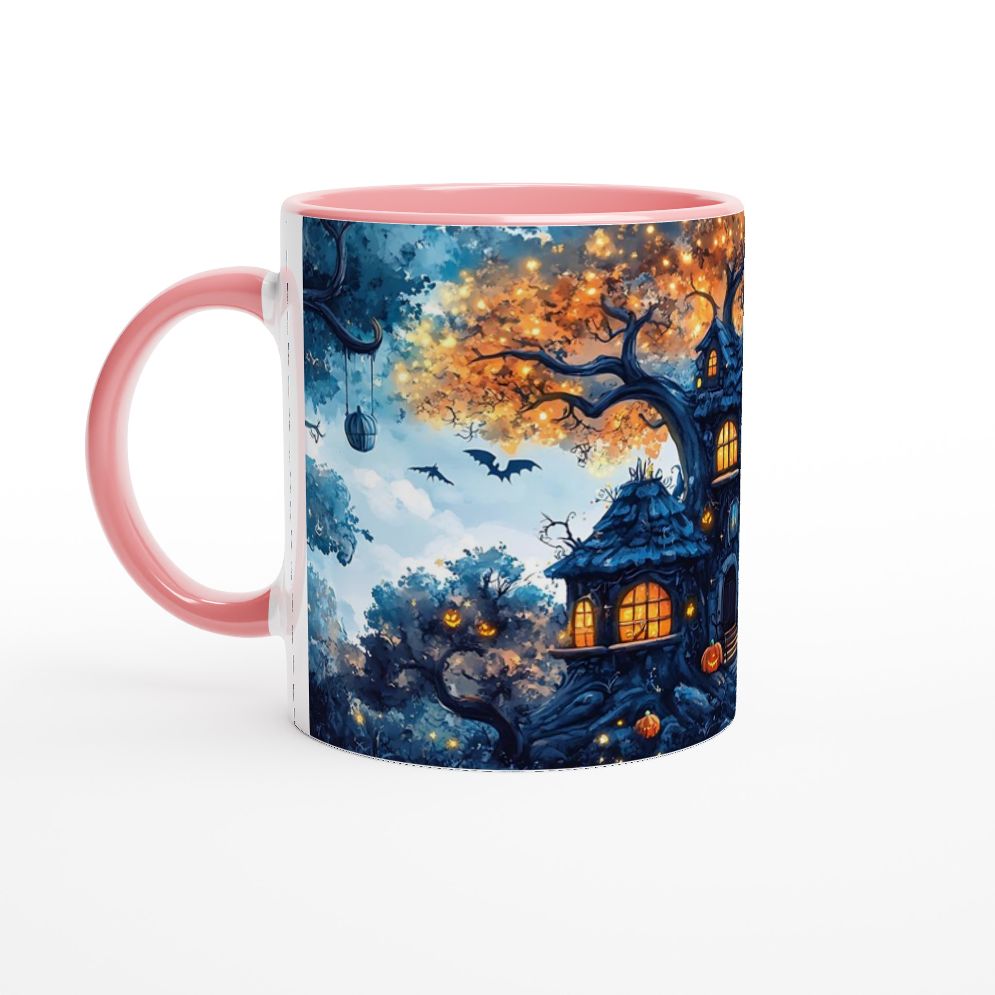 Mystisk Halloweennatt Mugg – Drömsk Trädhusdesign i Klara Färger 6 7bebf524-e3fa-4fb0-9be6-48cf28d1a870