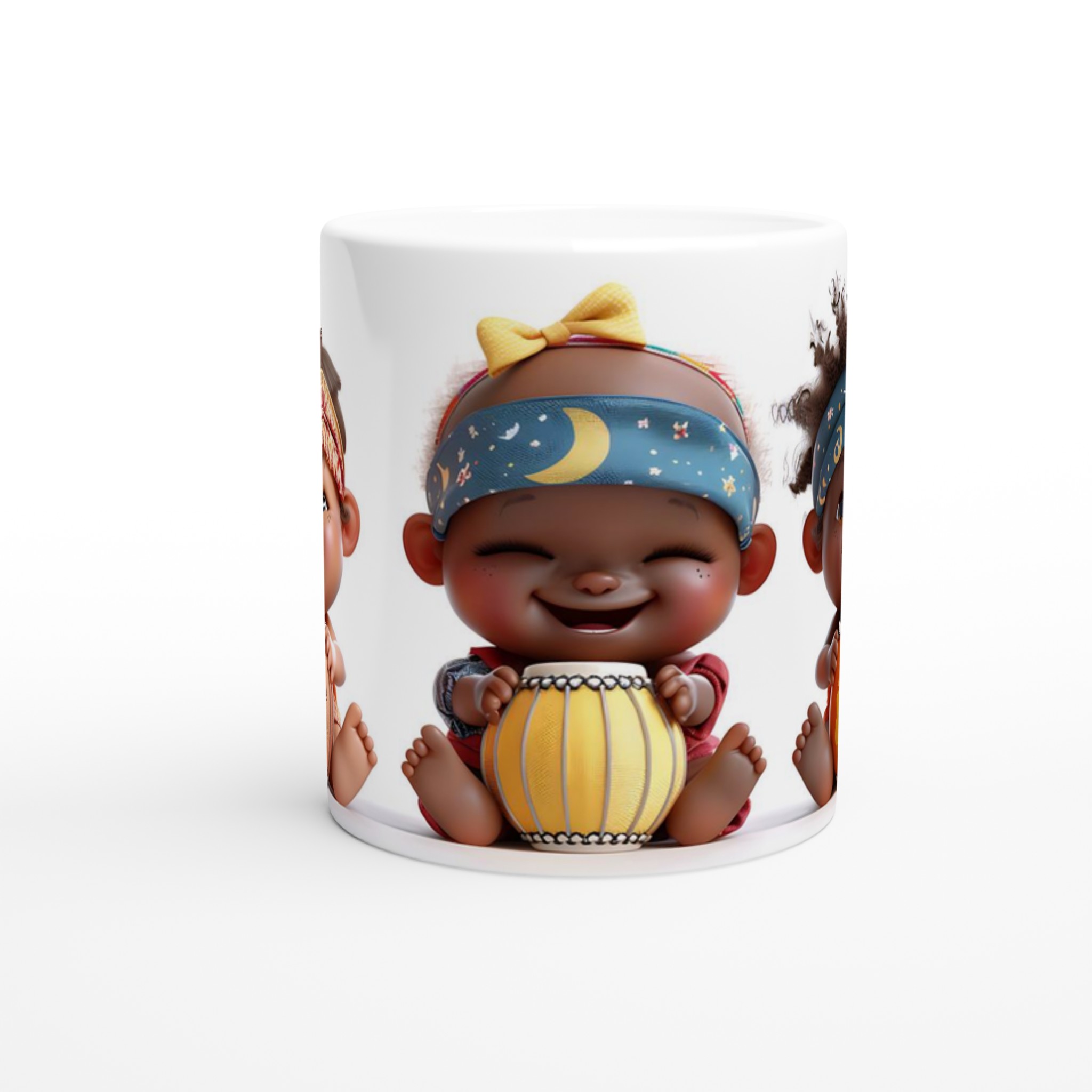 Kulturinspirerad 11oz Keramikmugg – Glada Barn med Trummor, Välj din Färg! 8 7bfdf55a-e538-4f3d-b83e-a17448e5644a