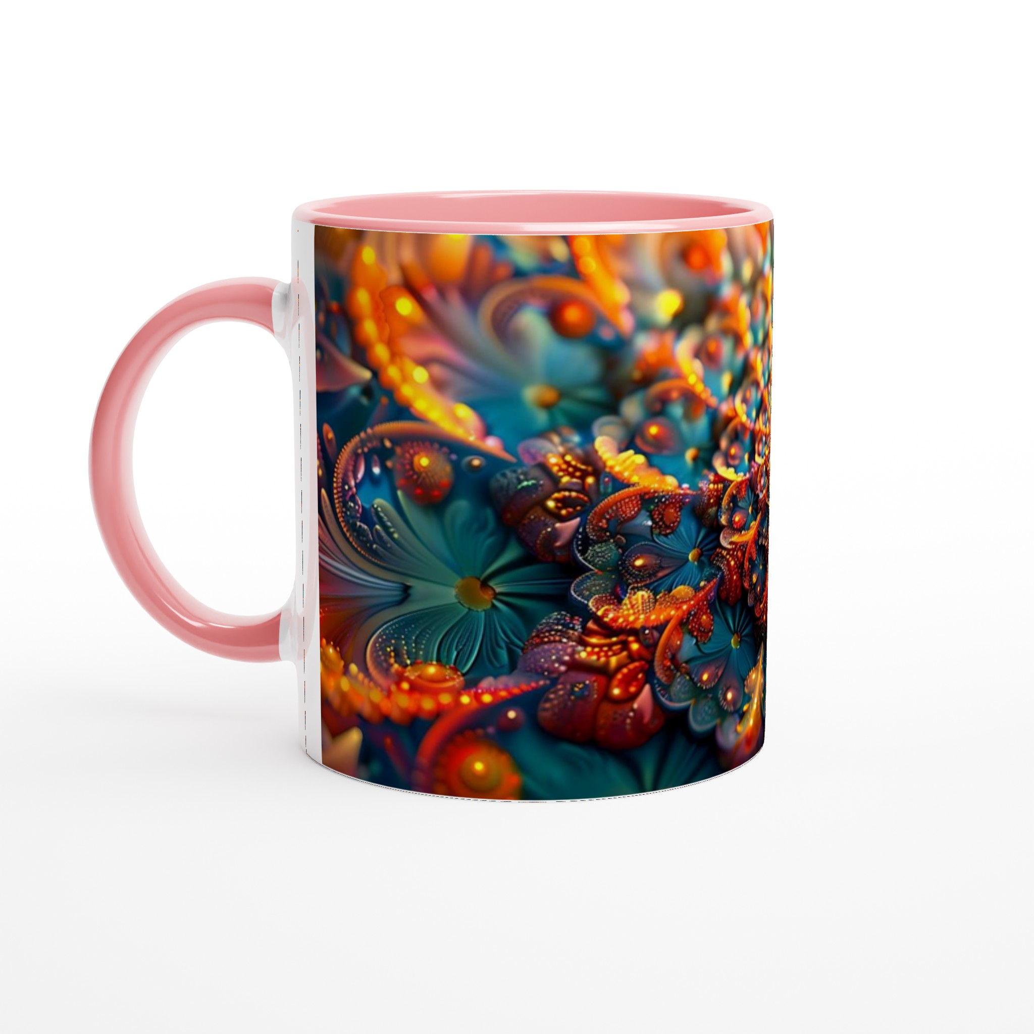 Psykedelisk Blomstrande Mandala Mugg – 11 oz Keramikmugg i Vibrerande Färgval 7 7c09324a-0cdd-4f53-b3f9-acd139e5807c
