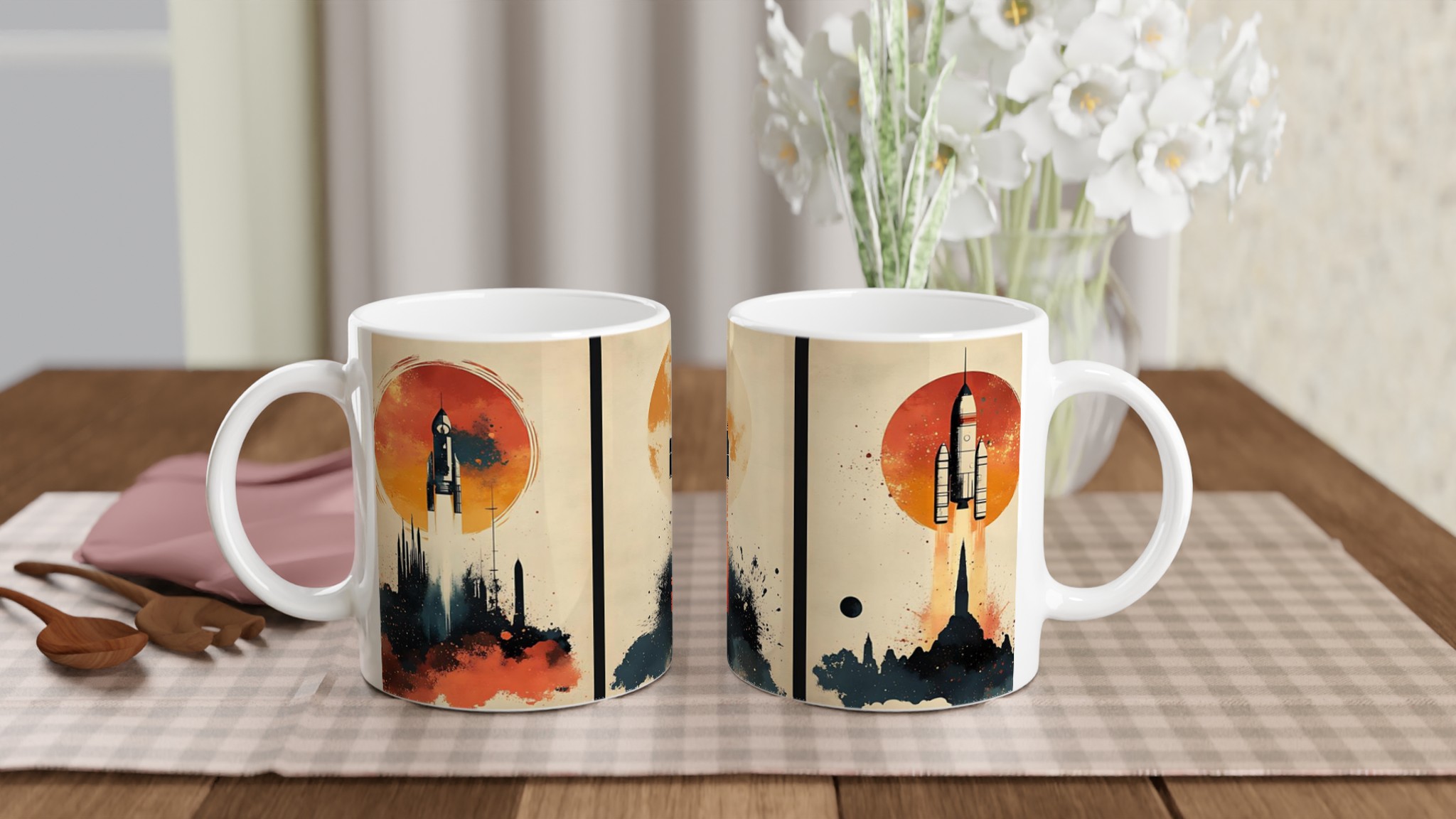 Kosmisk Raket Mugg – Fånga Äventyret med En Akvarell-inspirerad Design i Ditt Val av Färg 10 7c496a68-247b-4d92-8a04-4e7353ca74a6