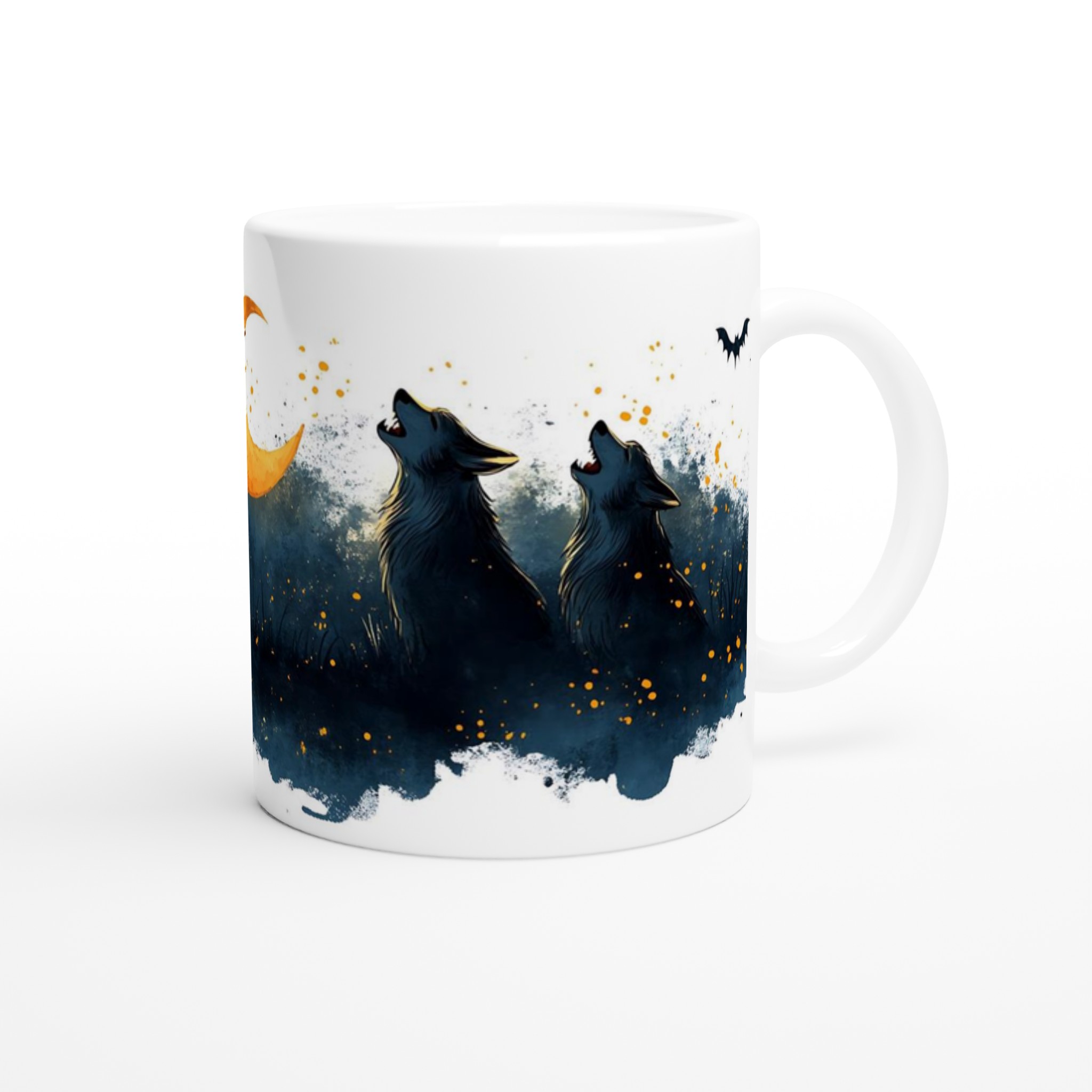 Månhylande Vargar Keramisk Mugg - Mystisk Skymningsdesign i 7 Färger 9 7c990ec9-c802-44d4-ac56-f5eeefb07702