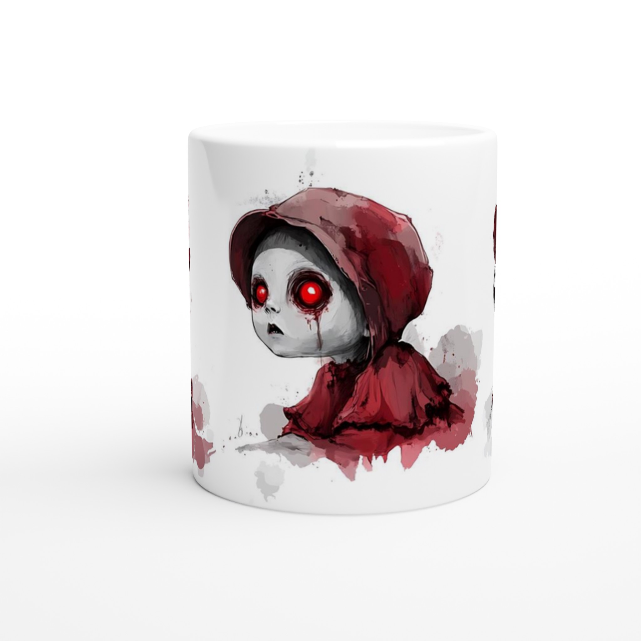 Red-Eyed Horror Doll Ceramic Mugg - Unik design för skräckälskaren 8 7cae701b-0367-464a-befd-8ee7f474a062