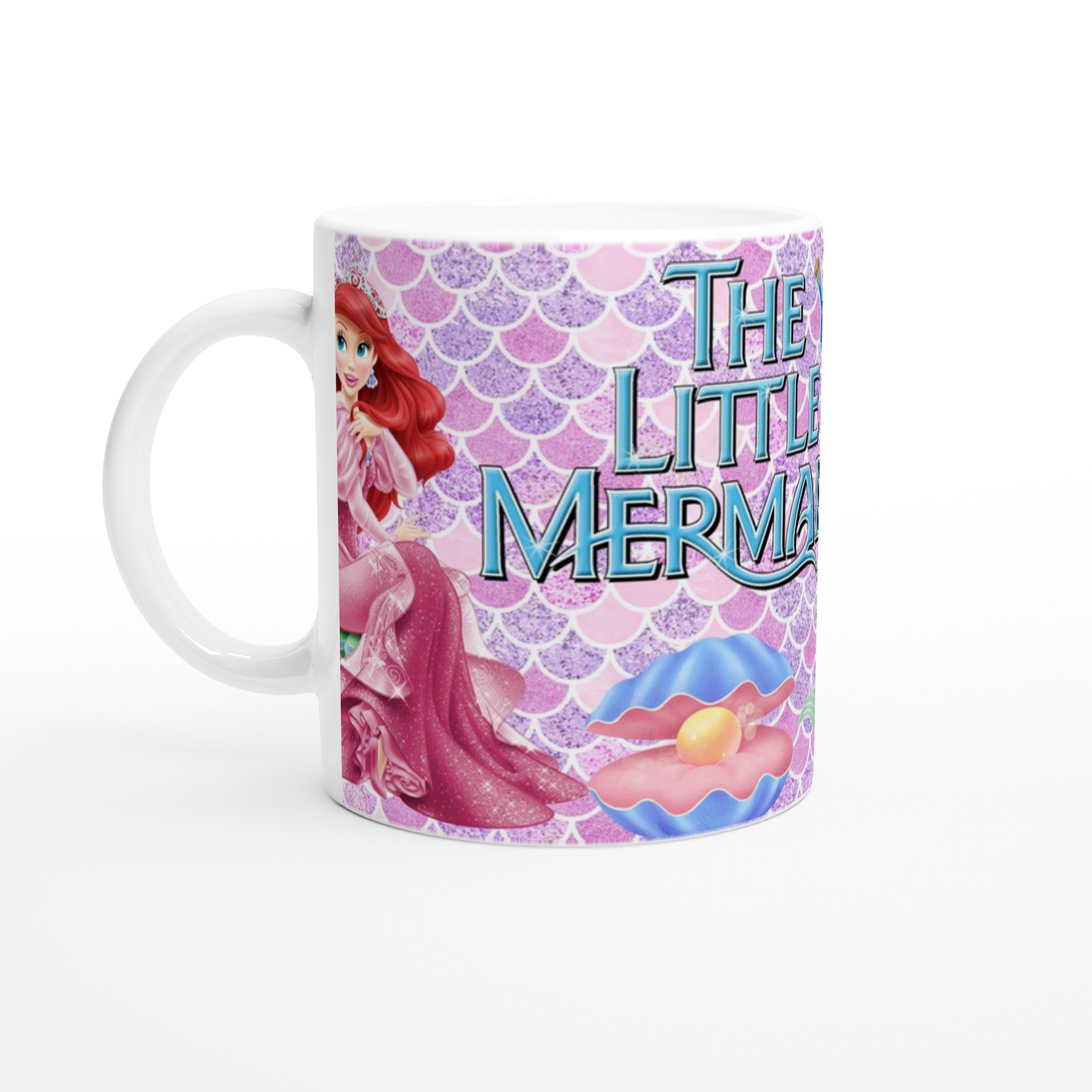 Vit 11oz keramisk mugg med The Little Mermaid – Livfull design i valfri keramikfärg 1 7cc0d569-8dc9-464f-a29a-1c3b6ee73c18