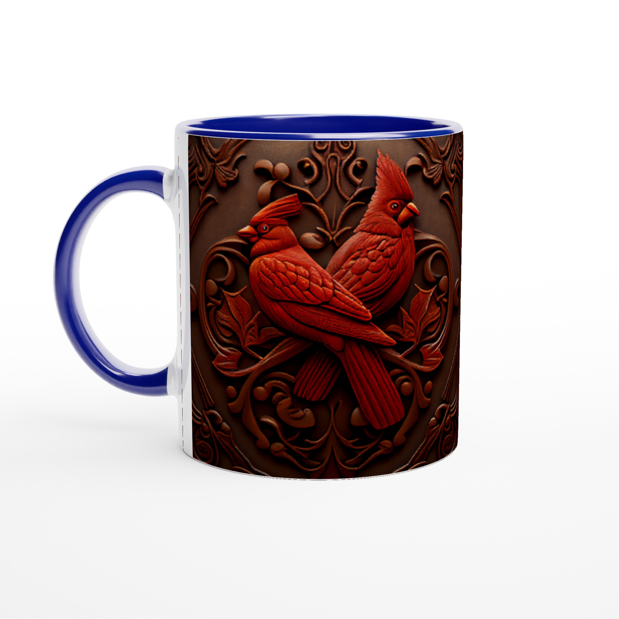Vit 11oz Keramisk Mugg med Detaljerad Röd Kardinaldesign i Flera Färger 2 7cdda9c2-d20e-4ada-a734-46d1855c06fa