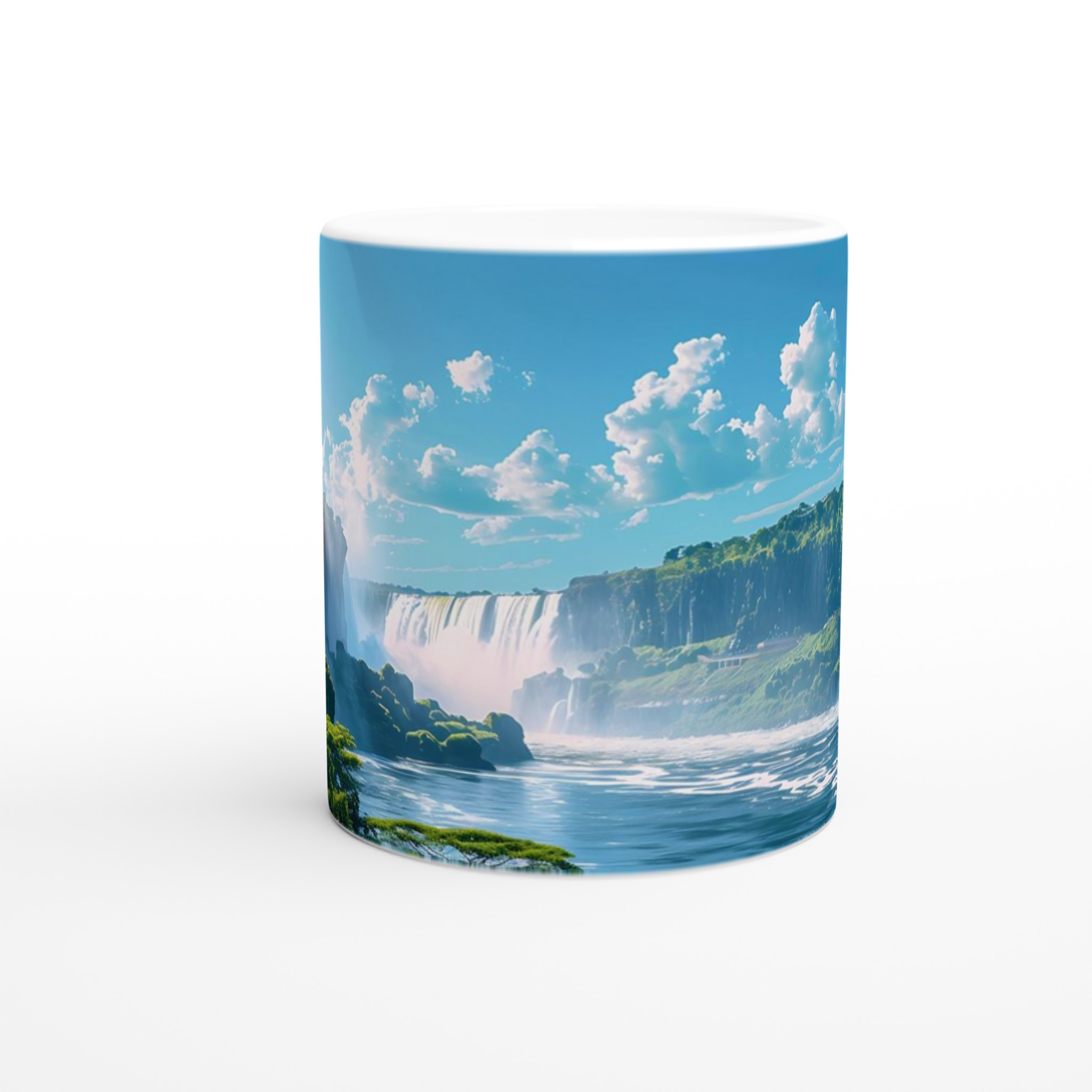 Vattenfallskaskad Mugg - 11oz Keramisk Kaffemugg i ditt val av 7 Livfulla Färger 8 7ce20c90-f09a-471c-b7e3-59d7562a2590