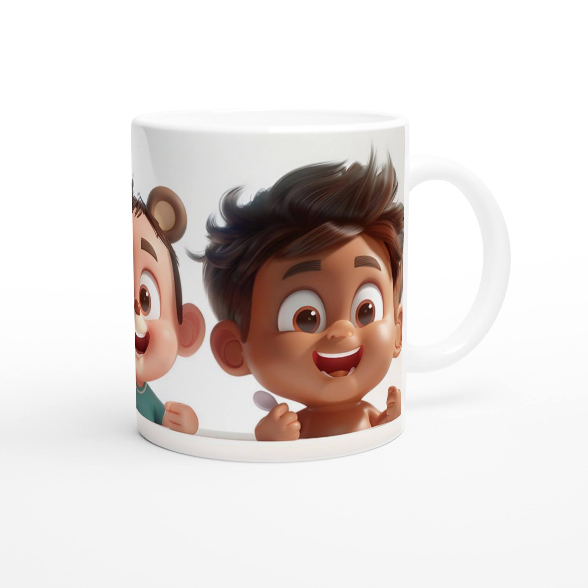 Lekfulla Vänner Barndesigns Mugg – 11oz Keramikmugg i ditt val av 7 glada färger! 9 7ce7da1d-80c2-4162-9d6f-fd505108d3c2