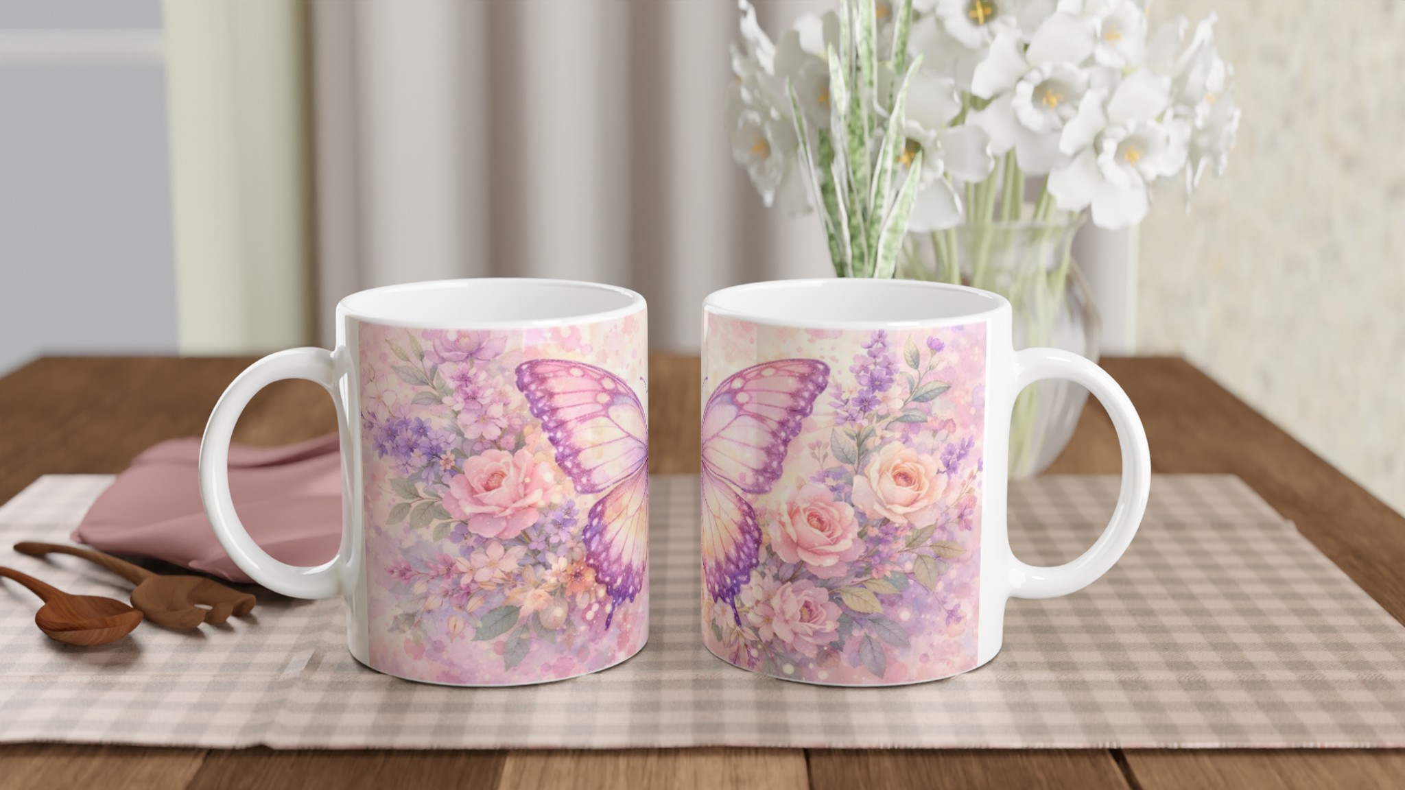 Elegant 11oz Ceramic Mug with Soft Pastel Butterfly & Floral Design 10 7d0667ef-be00-42ee-be30-ecb3db12d285