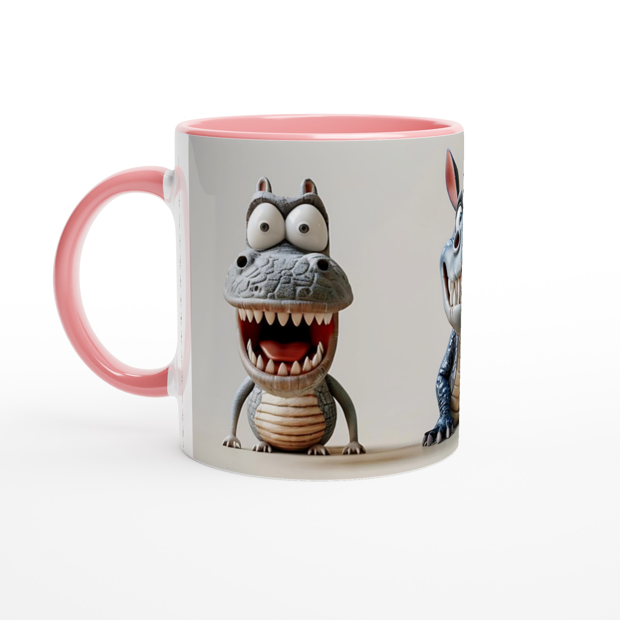 Skrattande Tecknade Djur Mugg – Vit 11oz Keramisk Mugg för Ditt Roligaste Kaffe 6 7d39d21c-920c-470b-b354-3e2ce6b66eda