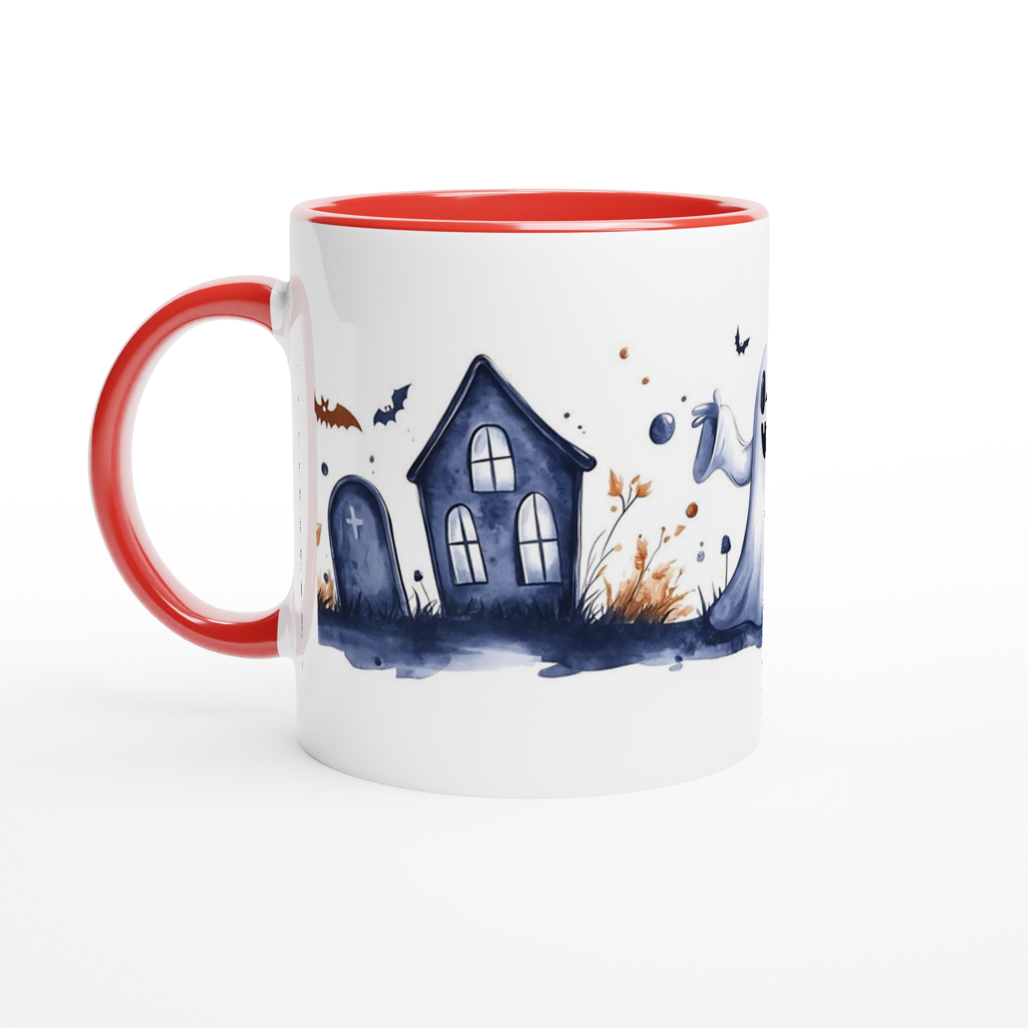Spooky Watercolor Halloween Mugg - Busiga Spöken & Kyrkogård i Vattenfärg | Välj din favoritfärg! 5 7d3e880e-5335-4065-af43-1281f13943ef