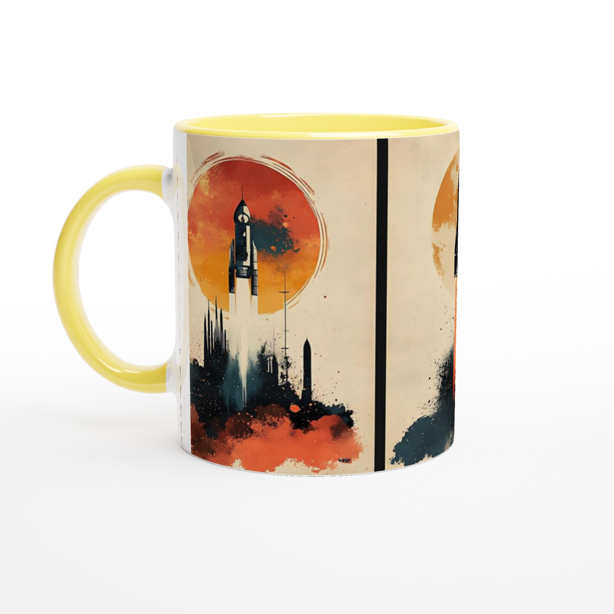 Kosmisk Raket Mugg – Fånga Äventyret med En Akvarell-inspirerad Design i Ditt Val av Färg 3 7d4646aa-7fd4-40dd-b231-be0ce7720aa6