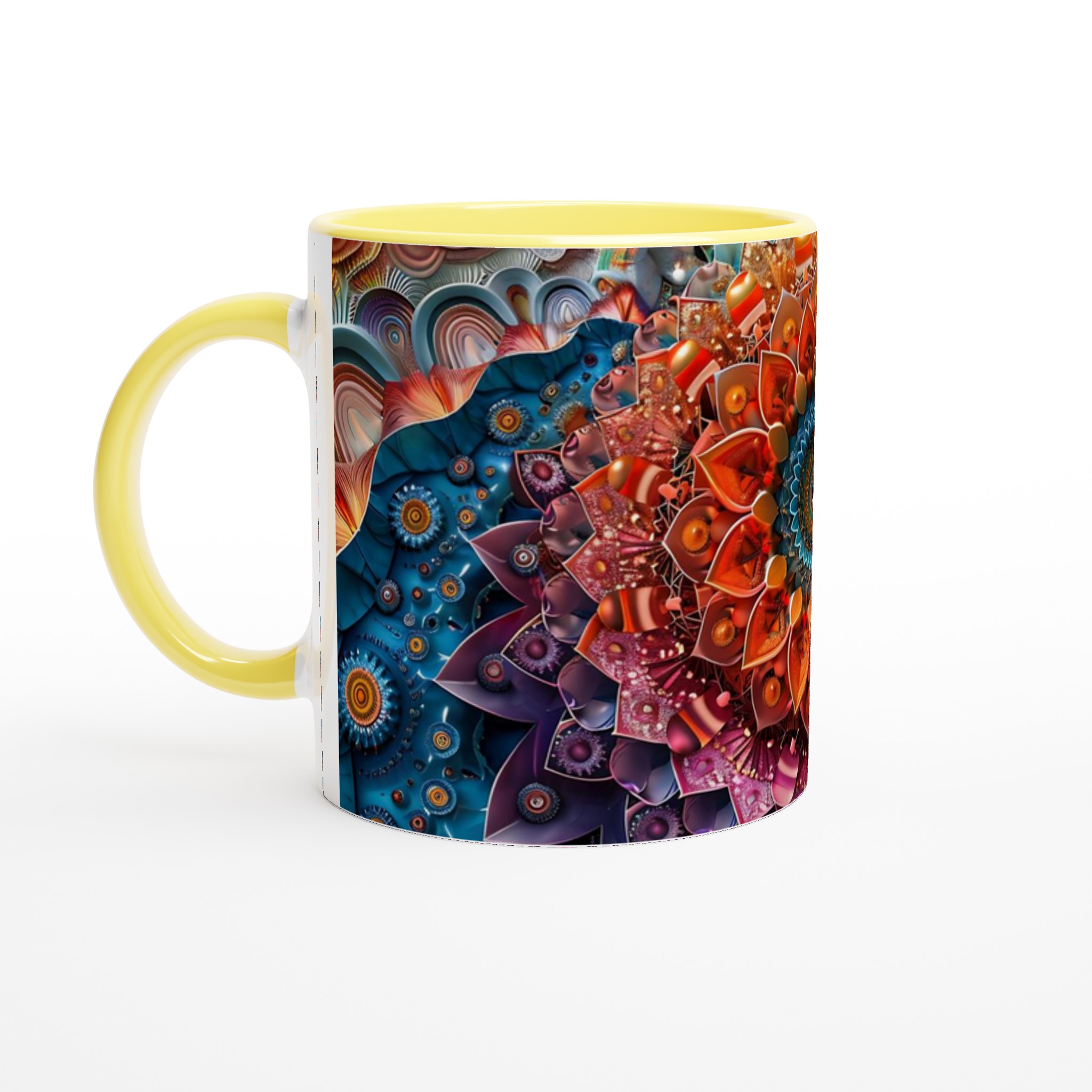 Abstrakt Mandala 11oz Keramisk Mugg – Konstfull Design i Levande Färger för Din Vardag 3 7d6c1a01-f1d9-4996-ab16-80ad20ada9ed
