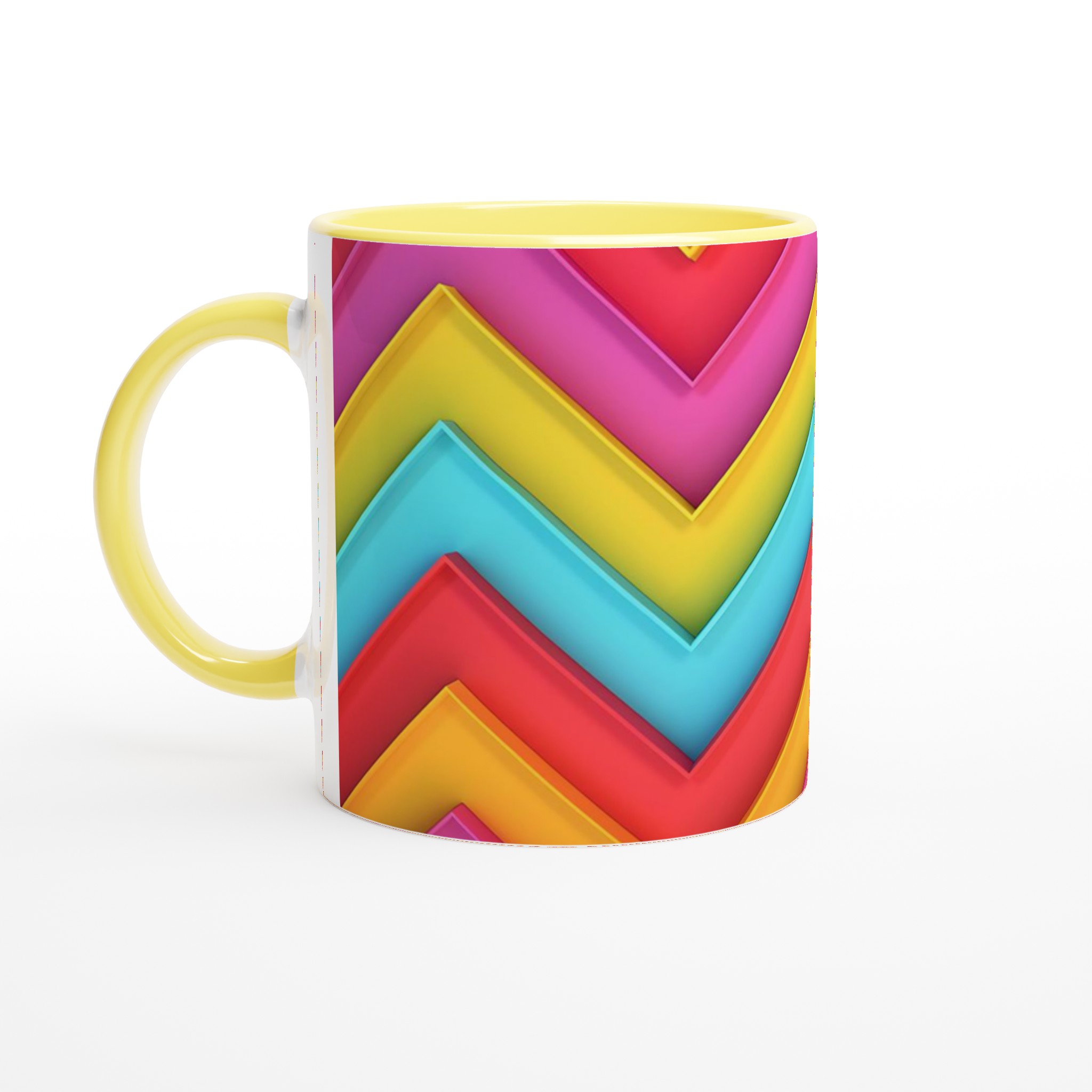 Färgglad Chevron Keramisk Mugg - Välj bland 7 Livfulla Nyanser för Din Perfekta Kaffestund! 3 7d6e1887-54ca-4cb5-9fda-7ebfaf989a7b