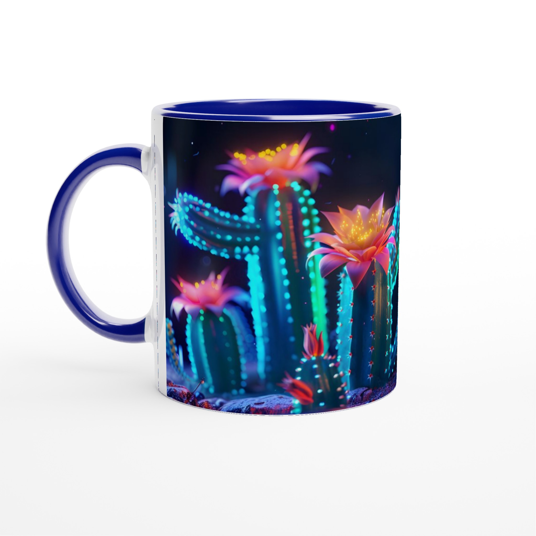 Neon Cactus Dröm Mugg – 11oz Keramisk Kaffekopp med Levande UV-Blommande Kaktusmotiv i Valfri Färg 2 7d8f686d-3e63-4152-8cb8-6f963c88dcc0