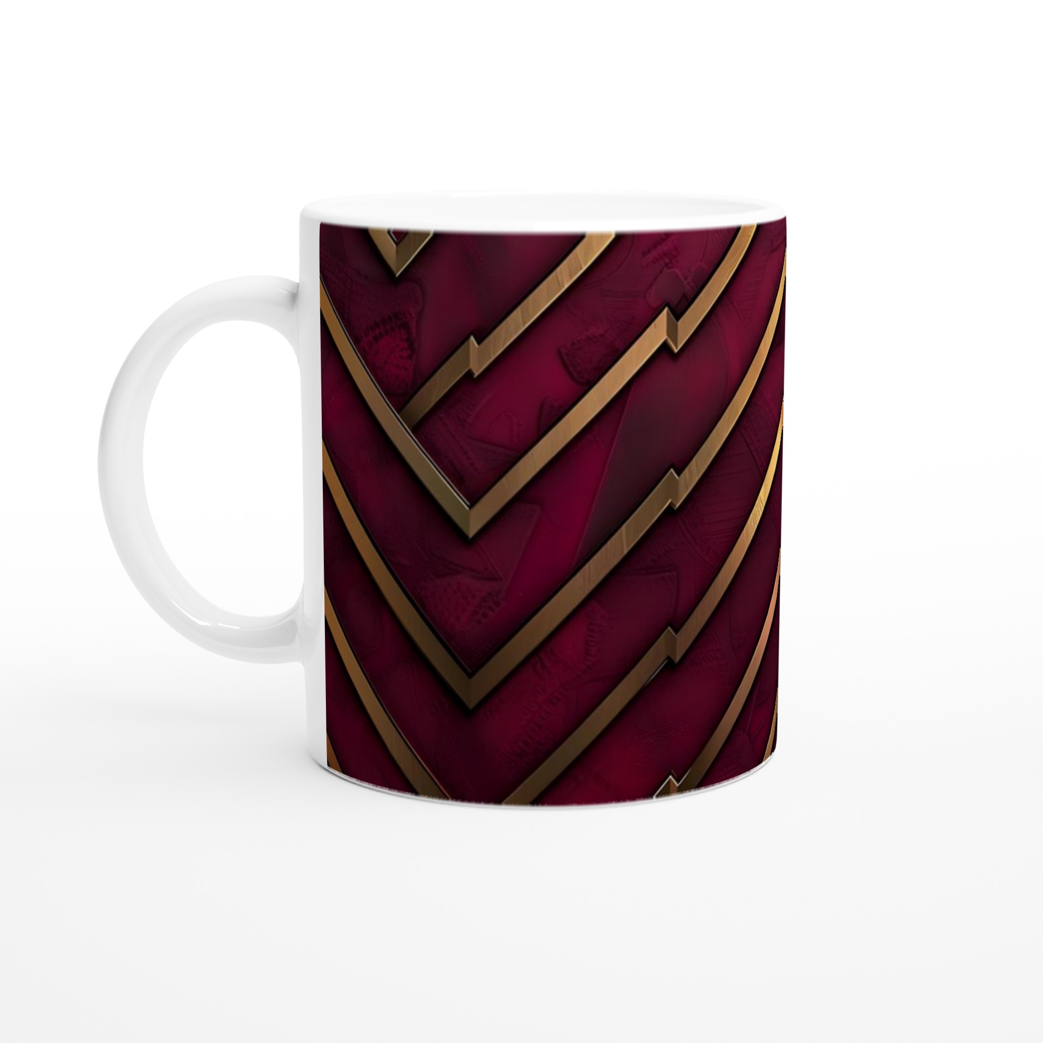 Elegant Keramikmugg: Röd & Guld Zigzag Design – 11 oz premiummugg i ditt val av färg 1 7d99e7af-f25b-4de5-b78d-64fc8eb2a2b1