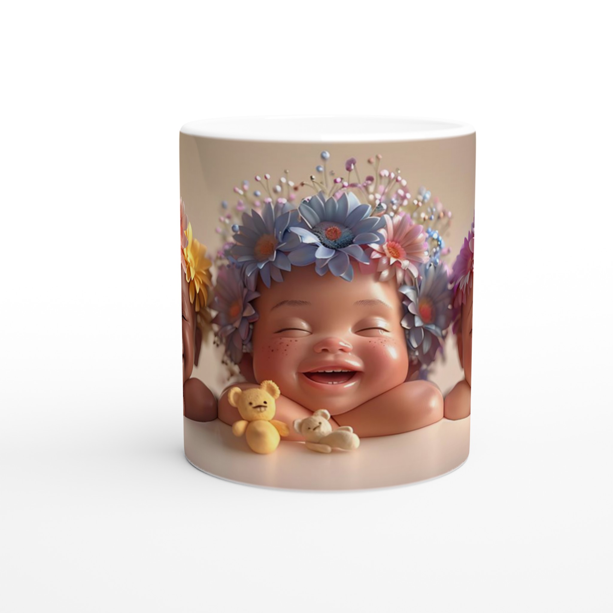 Vacker Mugg med Motiv av Babyansikten i Blommor – Perfekt Present för Alla Tillfällen 8 7db3346c-f6dc-4b85-9f1e-bf2e6a1a6379