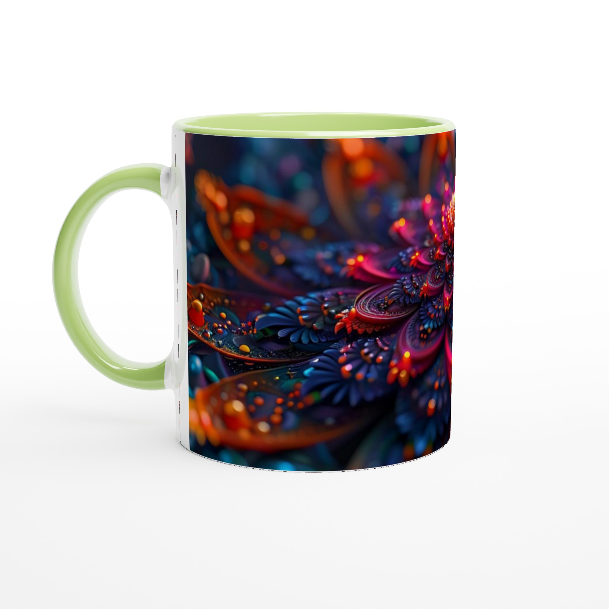 Kosmisk Blomsterdröm – 11oz Keramikmugg med Bländande Design i Valfri Färg 7 7dbc1e41-31bc-4bdb-ade5-720c8b98c03a