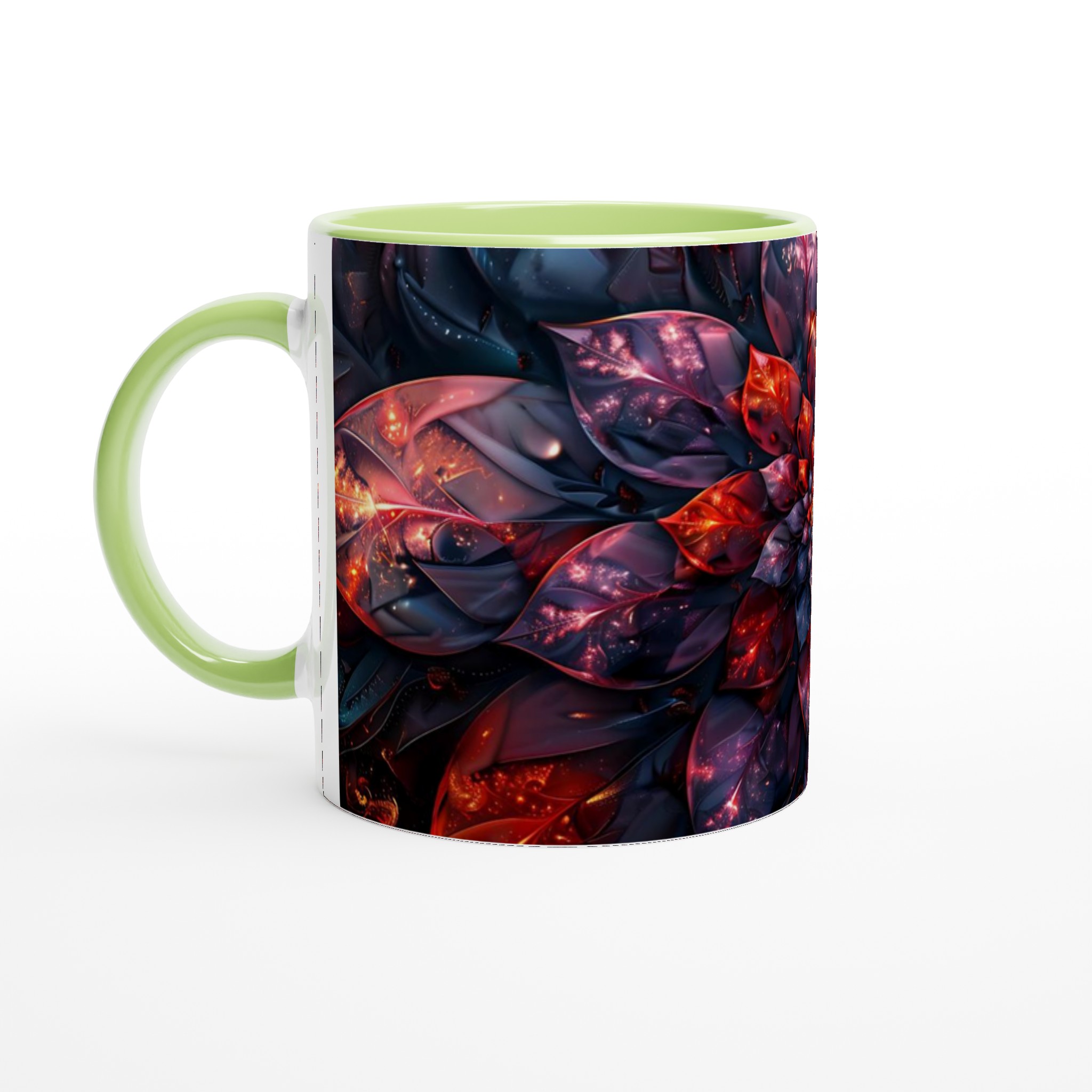 Kosmisk Blomster Keramisk Mugg - Strålande Galaxmönster i 11oz, Välj bland 7 Livfulla Färger 7 7dbdf3f8-2f09-4901-9e29-3ef291339914