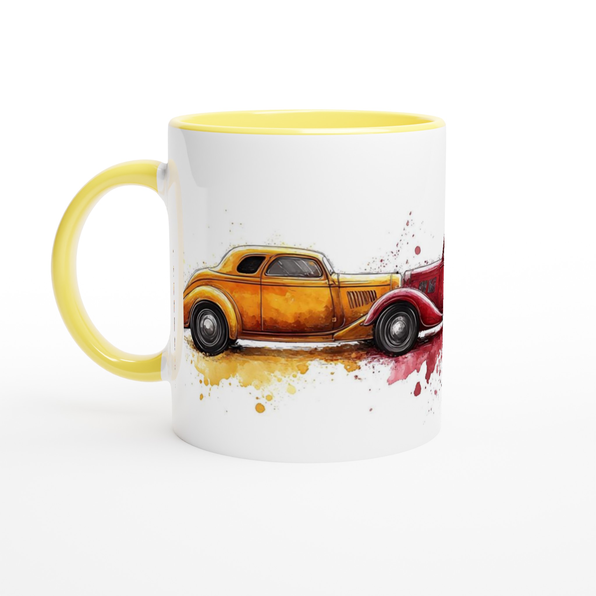 Klassiska Hot Rod-bilar – Akvarell Keramikmugg (11oz) – Välj din favoritfärg! 3 7dcebe8b-310e-4fd9-9a08-83c685495909