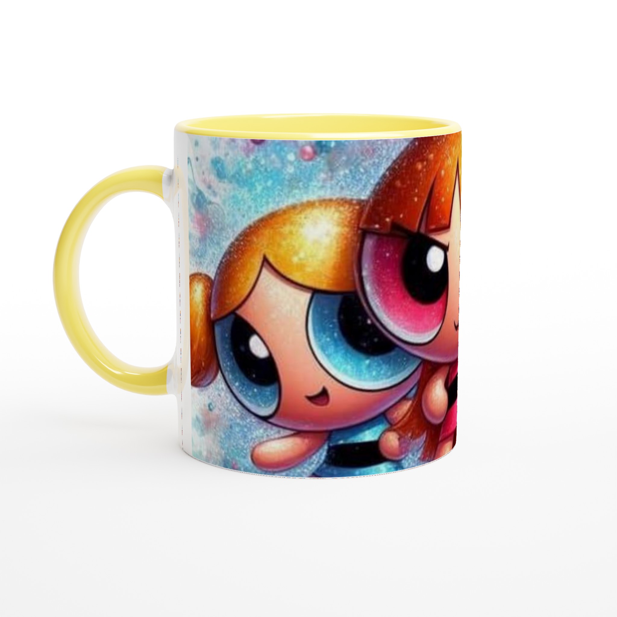 Vit 11oz keramisk mugg med kraftfullt Powerpuff Girls-tryck i livfulla färger 3 7de9117f-92a3-44c7-ba71-d0405dc8daf2