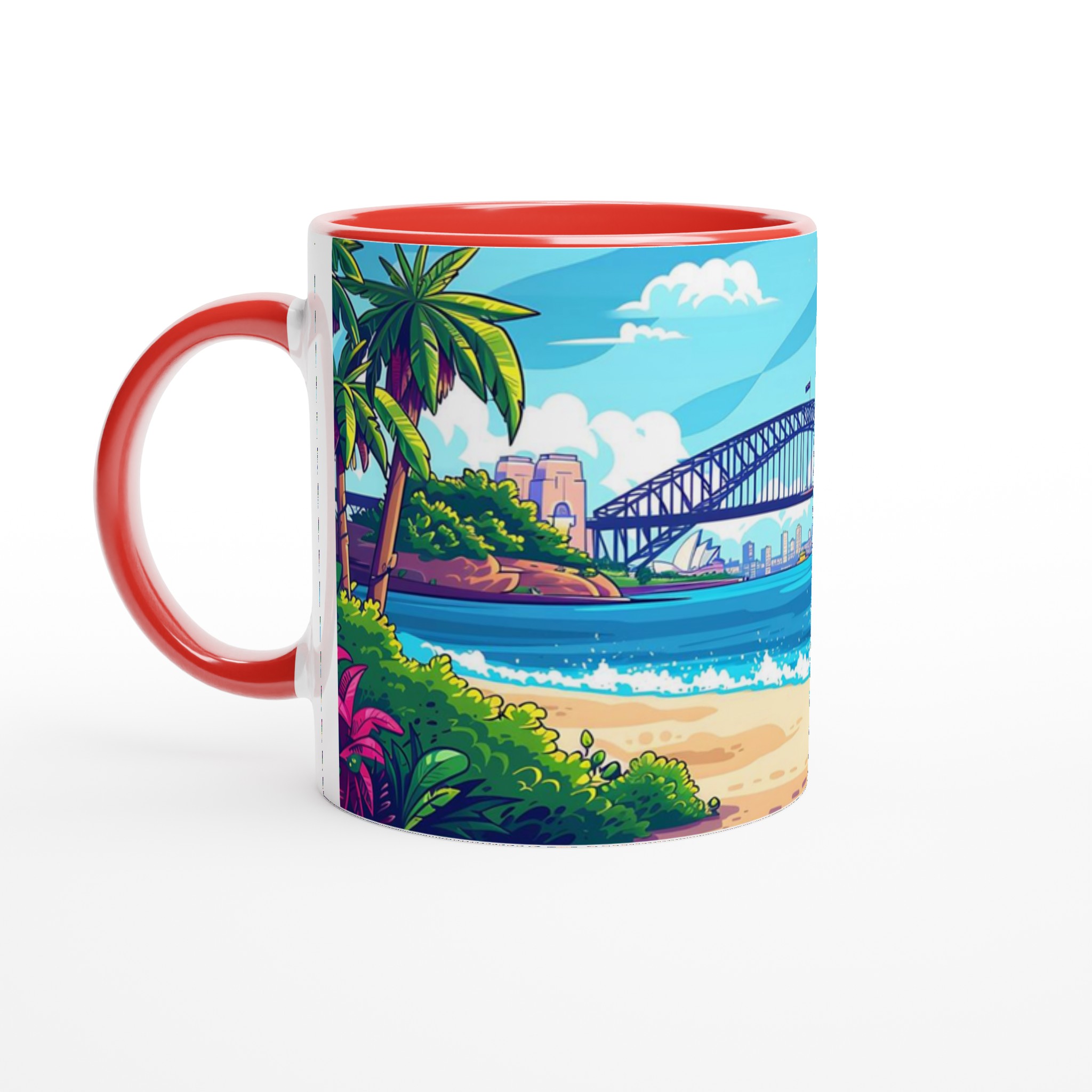 Sydney Harbor Bliss: Vibrerande keramikmugg i ditt val av färger – 11 oz 5 7e0a5e6f-1f8d-49f8-9af8-239ed832b50b