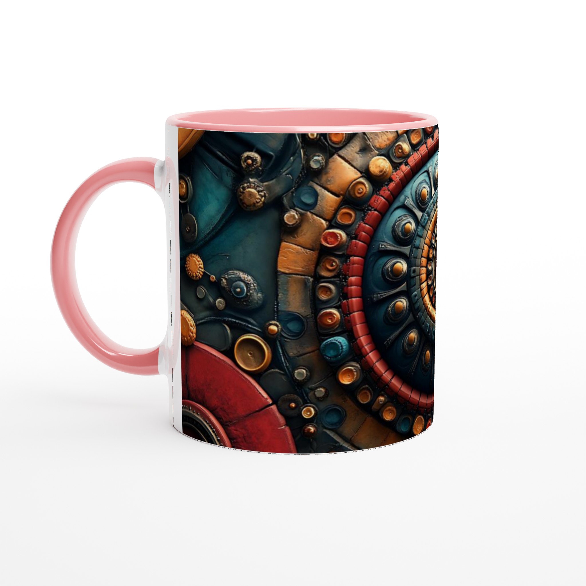 Mandalainspirerad 11oz Keramikmugg - Bohemisk Design med Vintage Charm 7 7e128a08-4bfa-4e43-a910-16a97d2eeebf