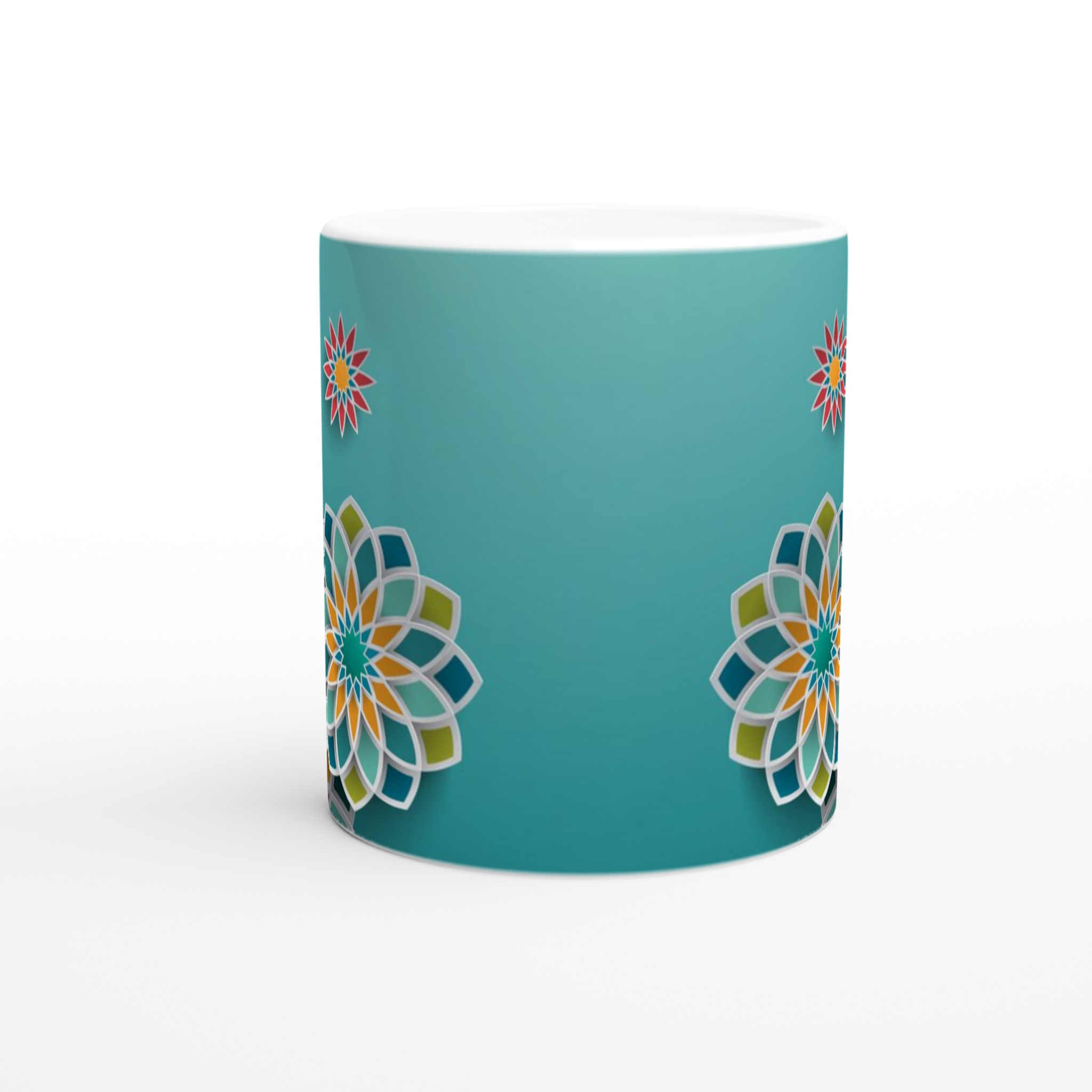 Vit 11oz keramisk mugg med färgstark mönsterdesign i valfri nyans 8 7e491417-1057-4df0-88ba-ff900e4c763f