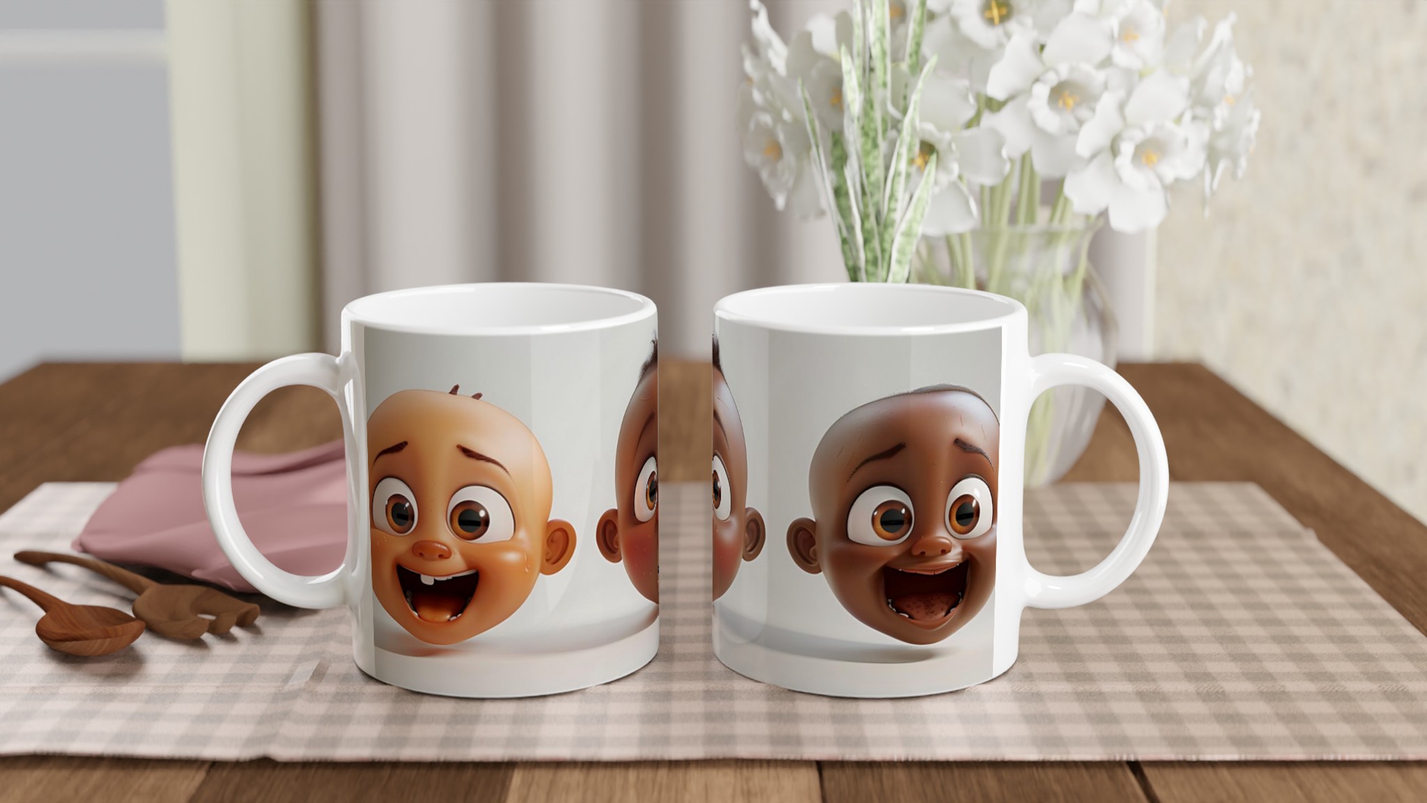 Söta Babyansikten 11oz Keramisk Mugg – Uttrycksfull Design för Kaffeälskare i Valfri Färg! 10 7e52ec0a-32dc-4165-ac93-6d550d3132f0