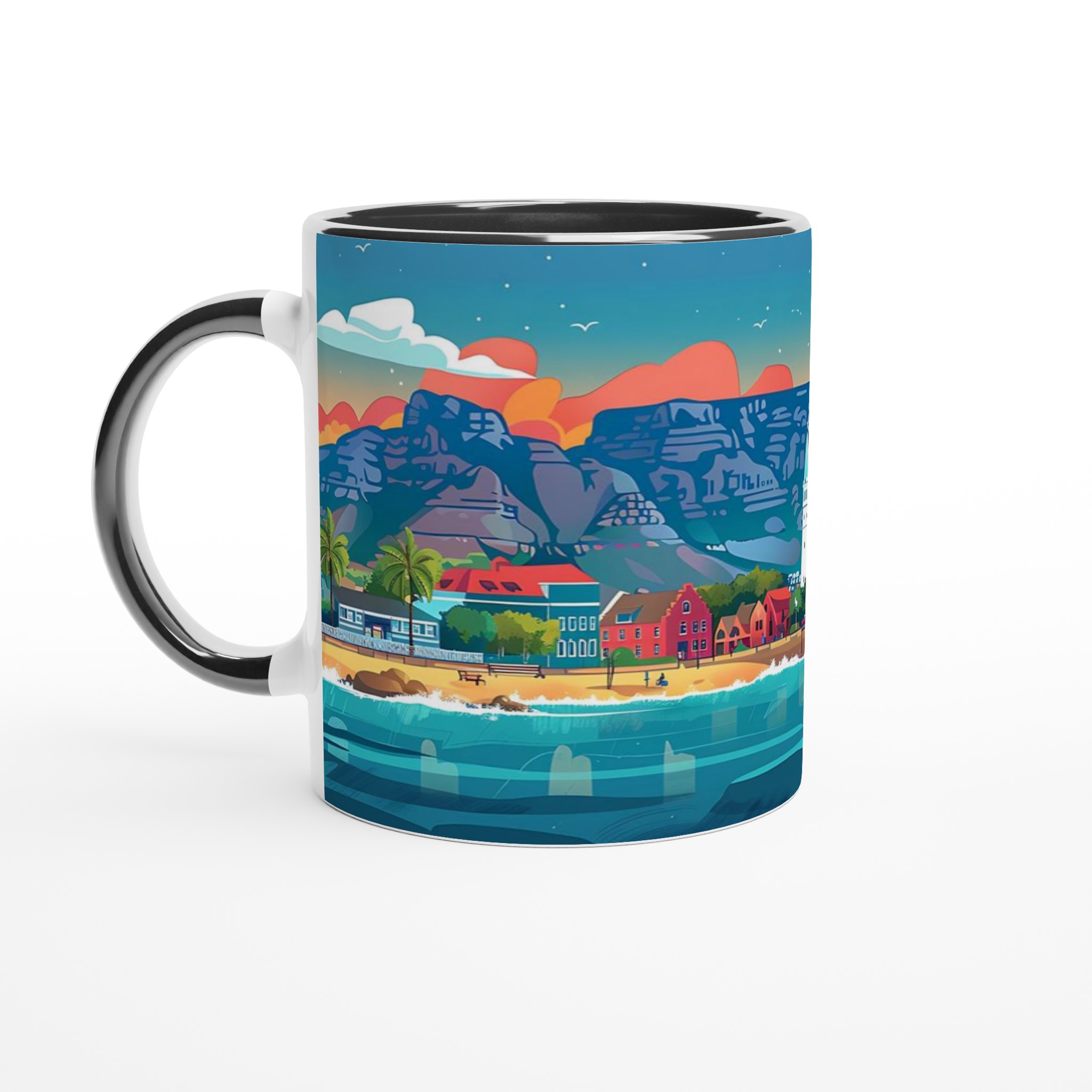 Färgsprakande Kuststad Keramikmugg – Din Kaffestund med Soliga Vyer, Välj Bland Flera Färger! 4 7e56ede7-daee-4b08-9d3d-b3d7e499fb16