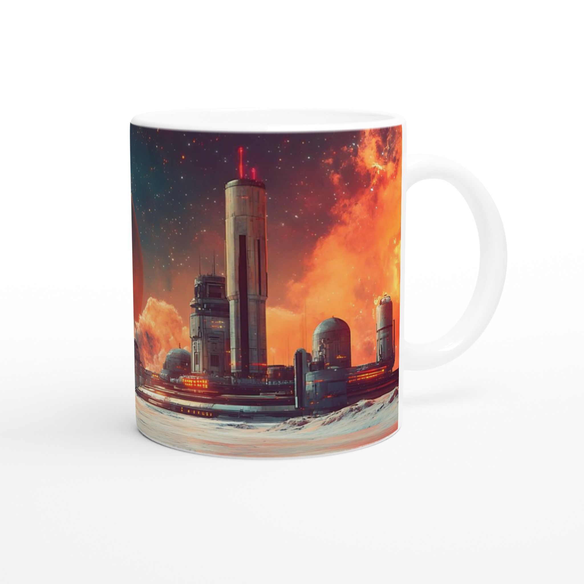 Kosmisk Stad Keramikmugg - 11oz, Sci-Fi Design, Hållbar och Diskmaskinssäker – Välj bland 7 Färgstarka Nyanser 9 7ea1eacf-3dfd-4864-9c09-ed20b8bb0094