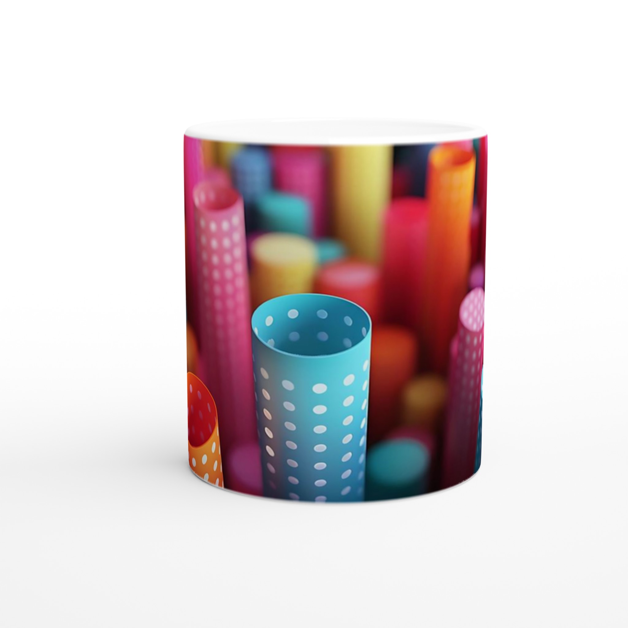 Färgsprakande 11oz Keramikmugg med prickar – Välj din glada nyans! 8 7eb8a723-b8ef-4d3a-b602-839c8d79c8e9