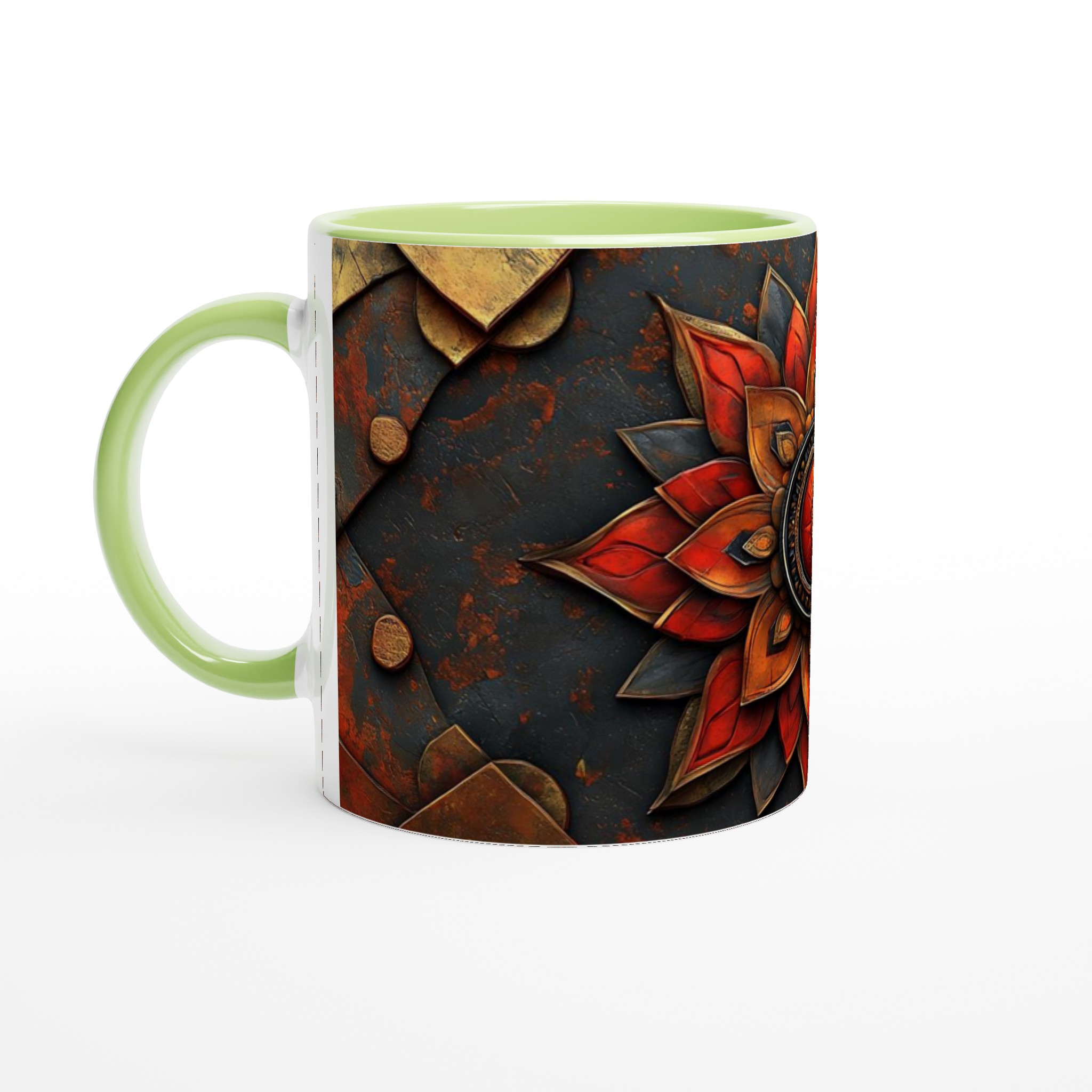 Zen Mandala Mugg - Vackert Konsttryck i Rustika Toner - Välj din Färg på Keramik 7 7ebe2b85-51ad-43cd-8f80-66cddb272f95