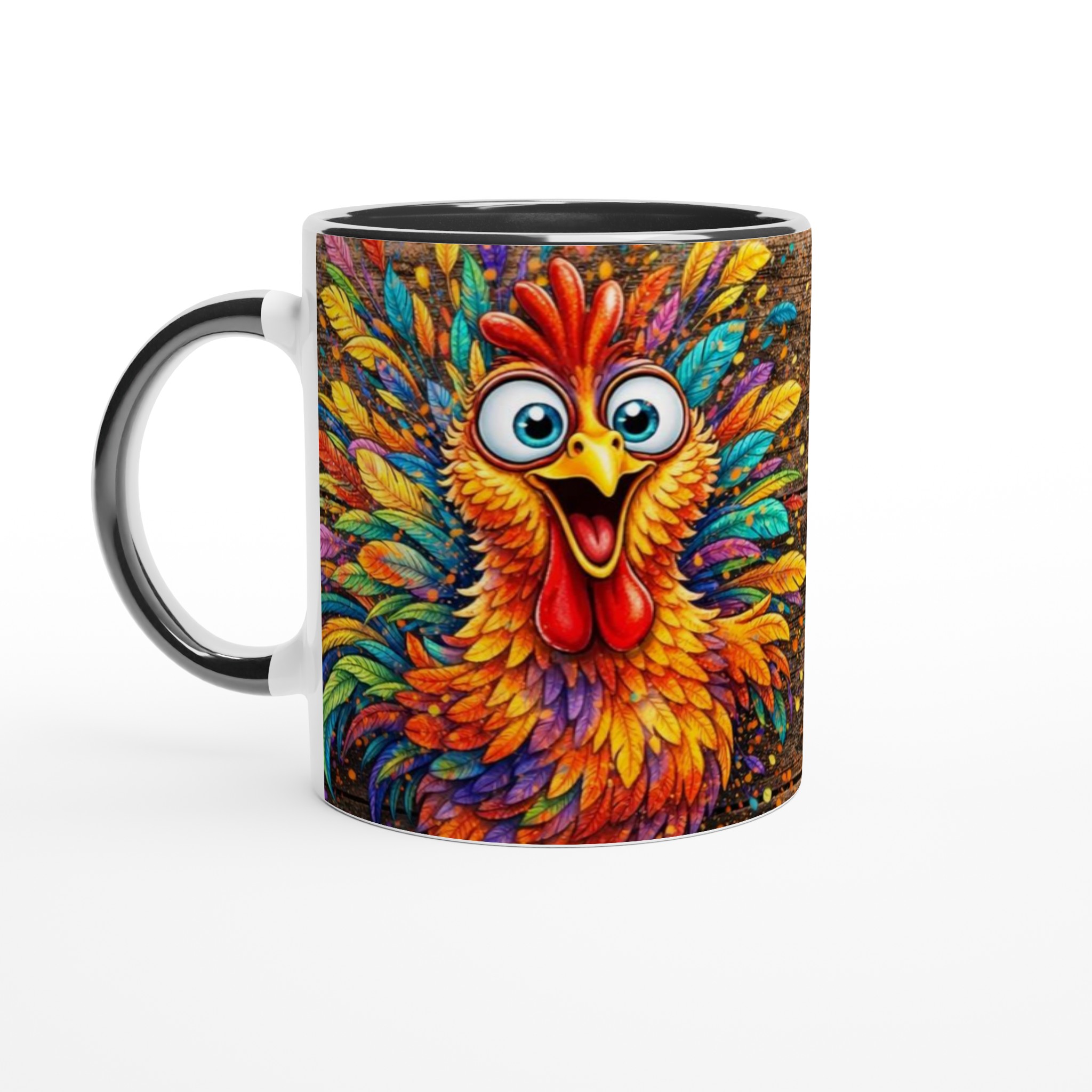 Vit 11oz keramisk mugg med färgstarkt Chicken Life-design i flera livfulla keramfärger 4 7edcf5f2-af13-46e8-8f5d-8ec7e0b9fba2