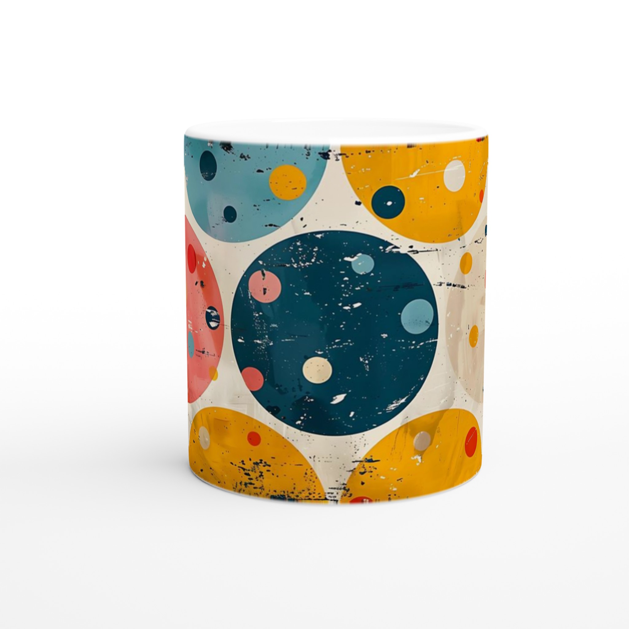 Retro Polka Dot Keramikmugg – Färgglad, Slitstark 11oz Kaffemugg i Ditt Val av 7 Livliga Färger 8 7ee2bc6b-3916-4566-9469-8504b392acc7