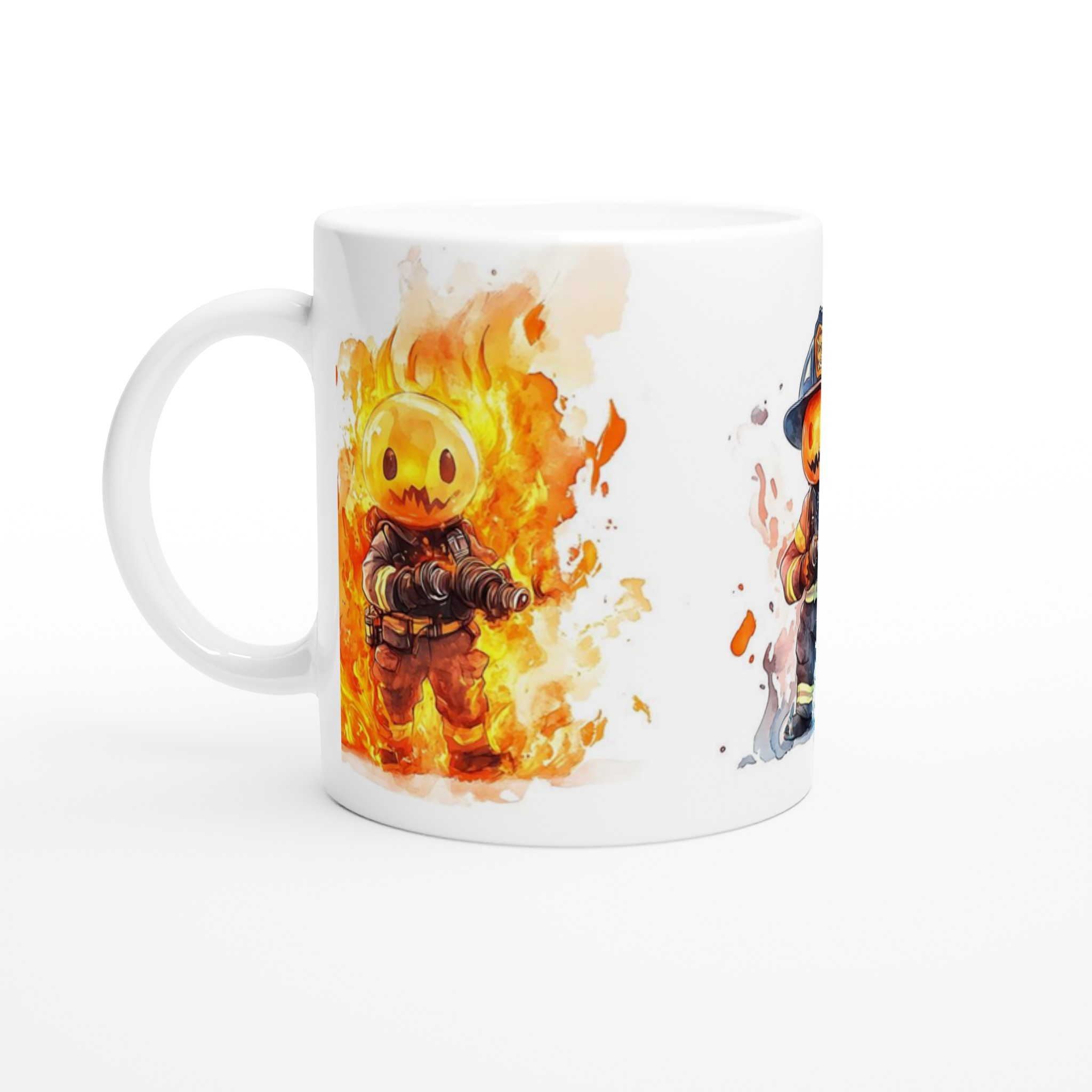 Brandman med pumpaansikte 11oz Keramisk Mugg – Unik Design för Kaffeälskare 1 7f04c9ff-74dd-42b3-a6c4-0e8c1bbe4b70
