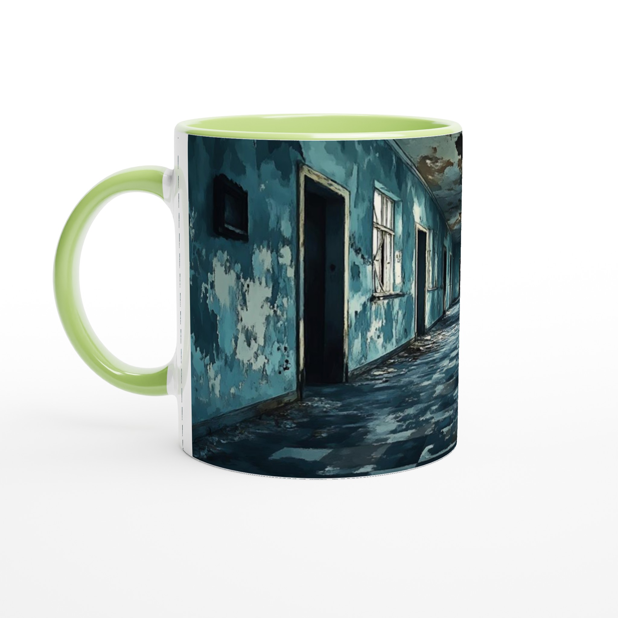 Mystisk Förfallen Korridor 11oz Keramisk Mugg - Skrämmande Blå Konst för Din Kaffestund 7 7f079a0d-2b00-48d3-b263-4675d48abd4e