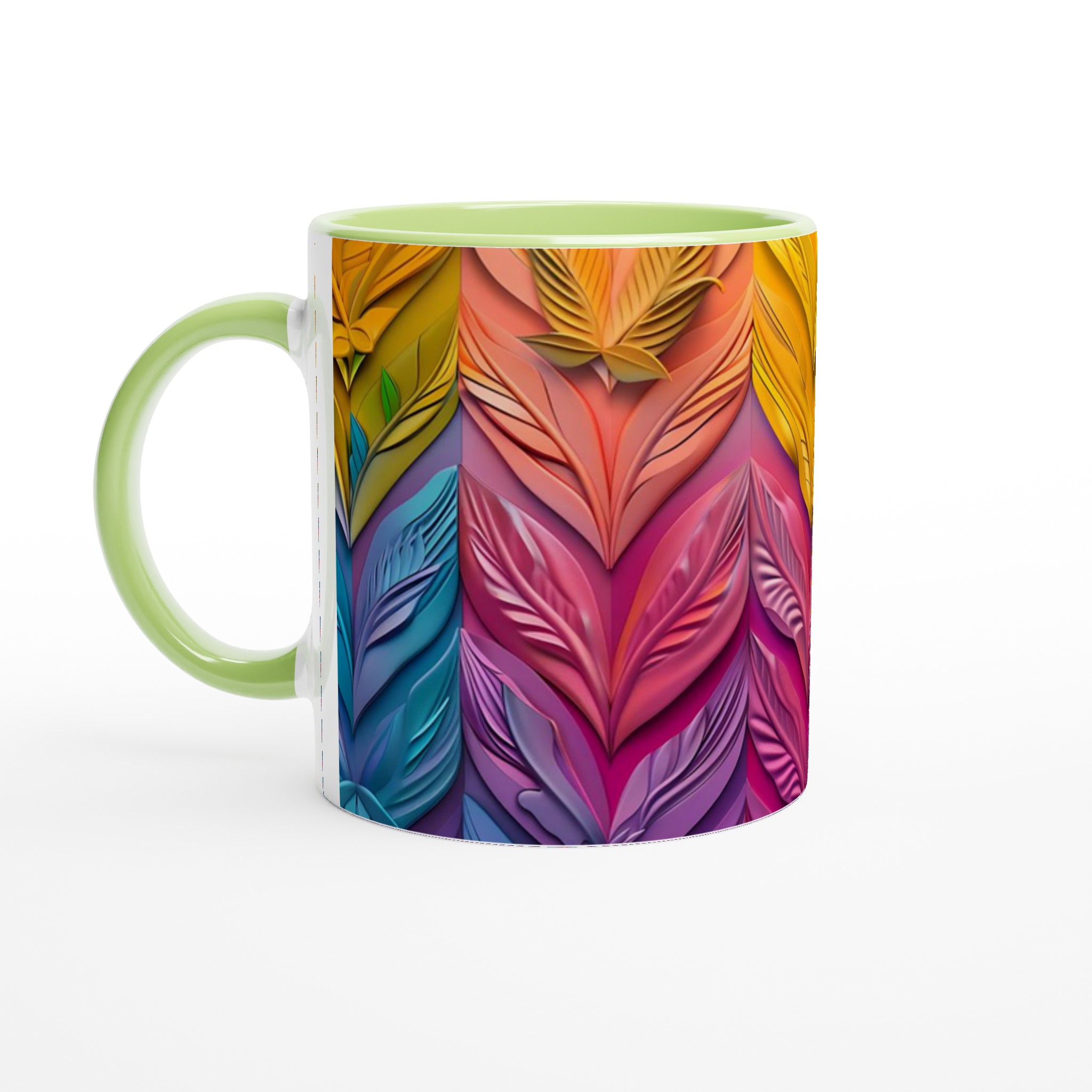 Abstrakt Blommig 11oz Keramisk Mugg – Konstfulla Organiska Mönster i Levande Färger 7 7f150e30-2748-4cf5-9448-5be017571410