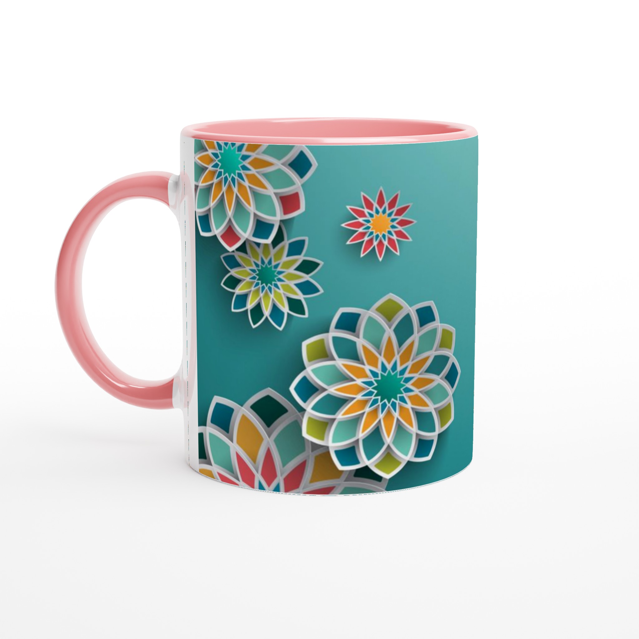 Vit 11oz keramisk mugg med färgstark mönsterdesign i valfri nyans 6 7f1adee1-c5f7-41ab-868c-41a0b17cca61