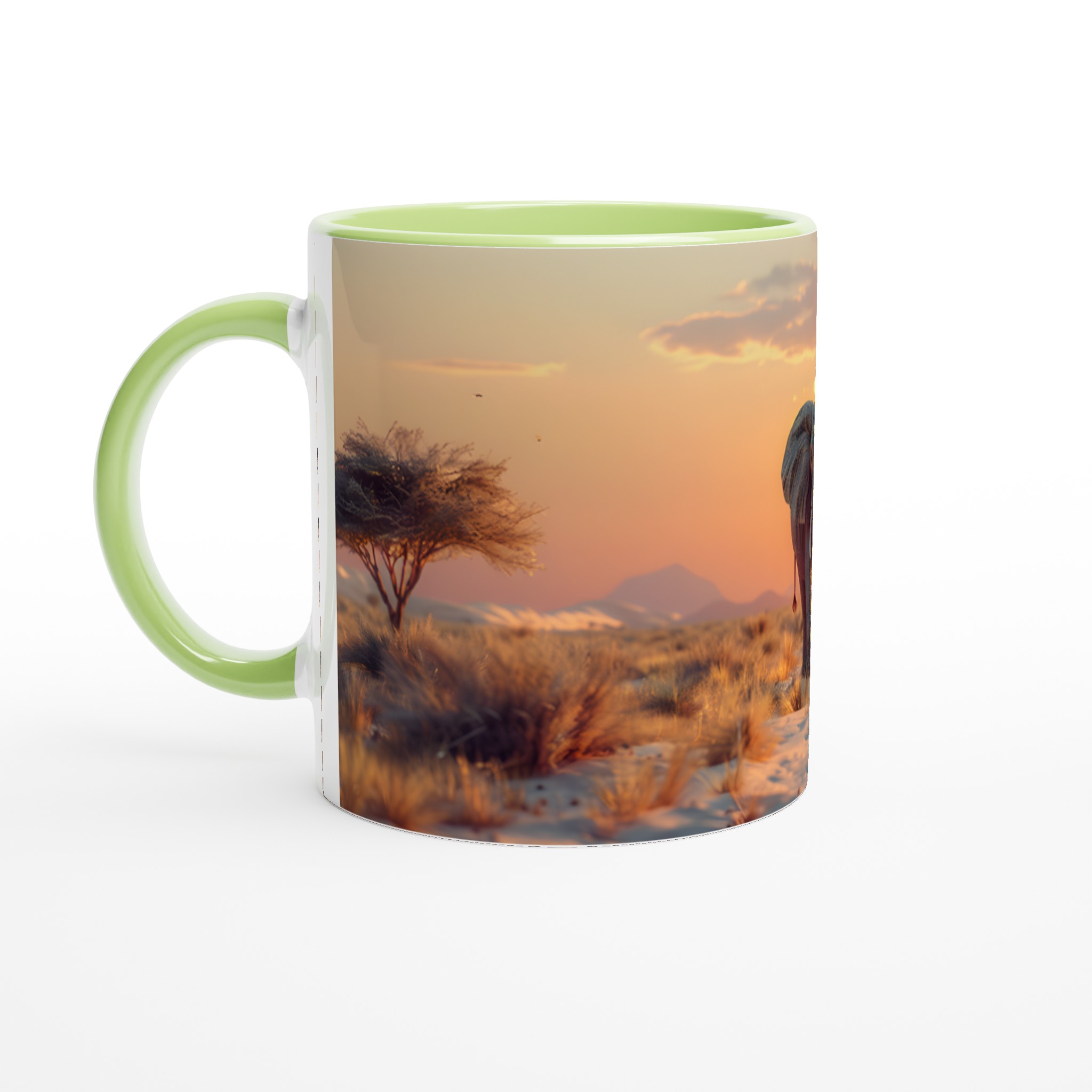 Majestätisk Elefant Safari Solnedgång – 11oz Keramisk Mugg i Valfri Färg 7 7f35cfc9-7ead-4aad-b801-75332420d84d