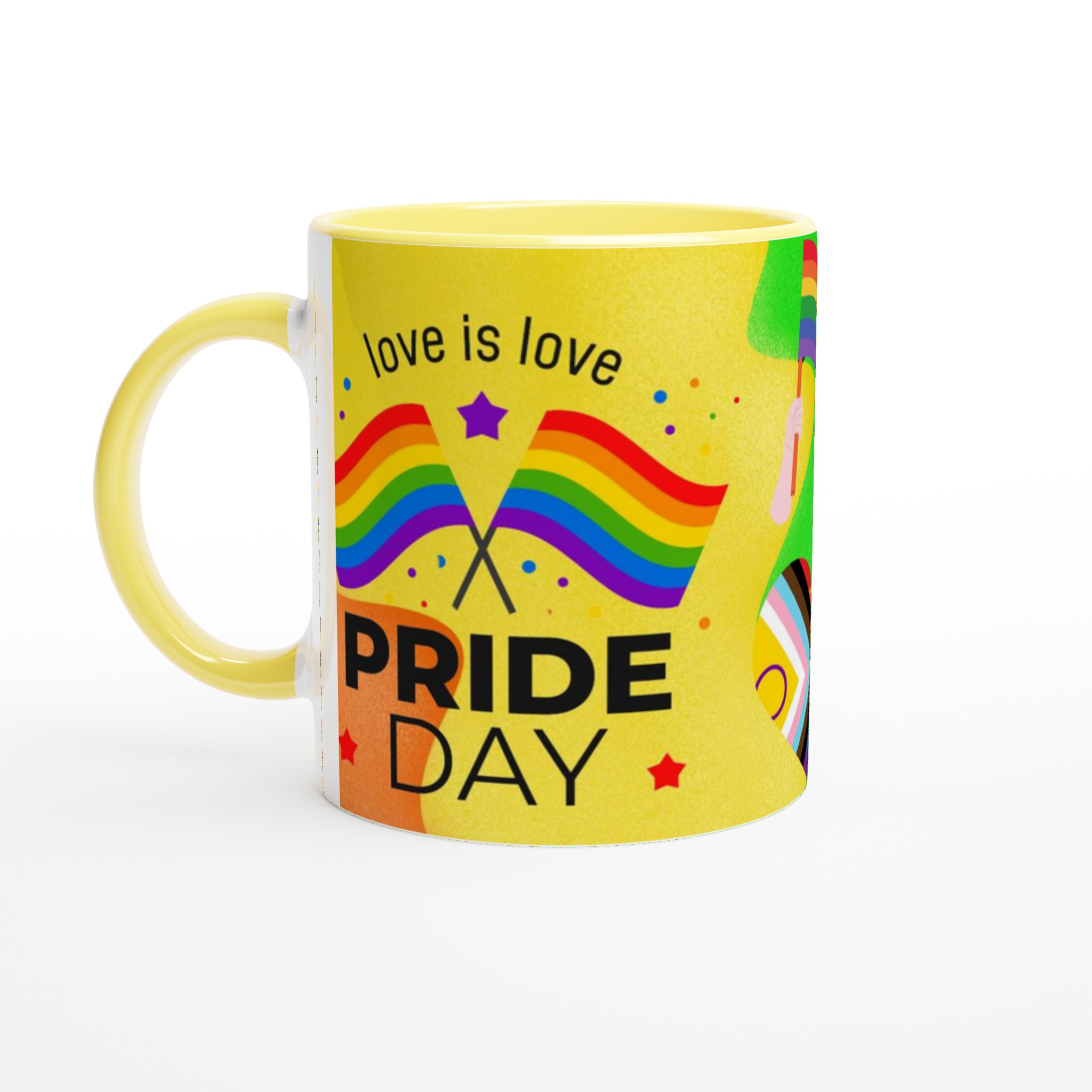 Vit 11oz keramisk mugg med Pride-design i regnbågens färger 3 7f58758d-2bb9-4a14-a92f-158d1d5aedae