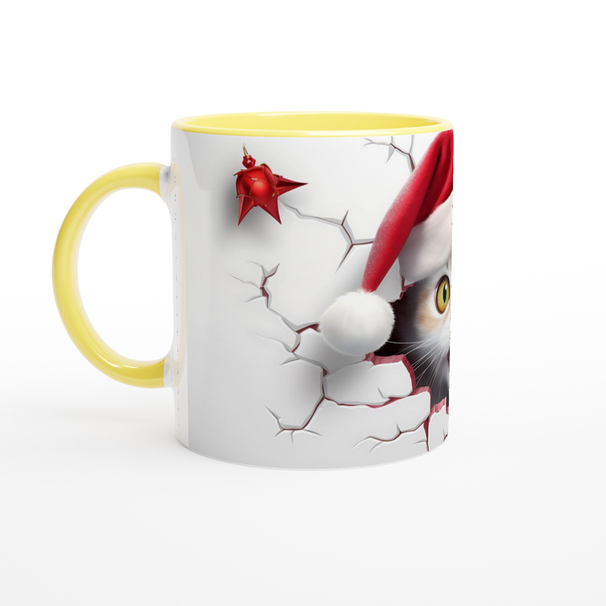 Busig Julkatt Mugg - Vit 11oz Keramisk Mugg för Festliga Drycker 3 7f5c6ebd-8e6b-46b3-b2e4-7478ae57bc4b