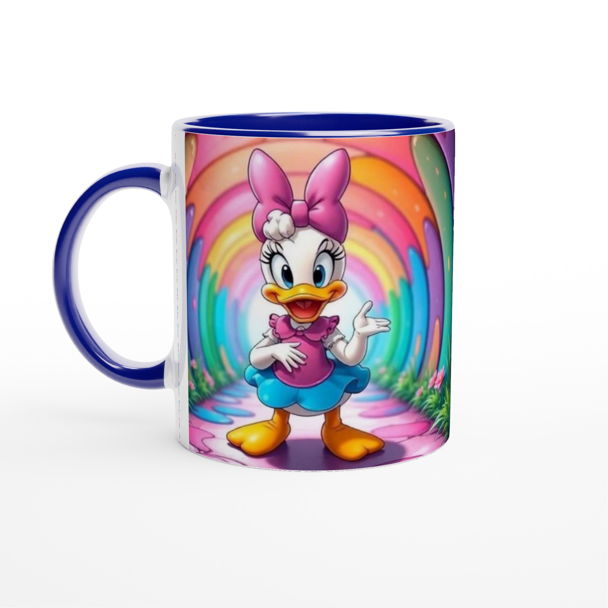 Vit 11oz keramisk mugg med lekfullt färgglatt motiv i rosa och blått – välj din favoritfärg 2 7fa8b68f-5d8c-4881-b526-de023fa9f058